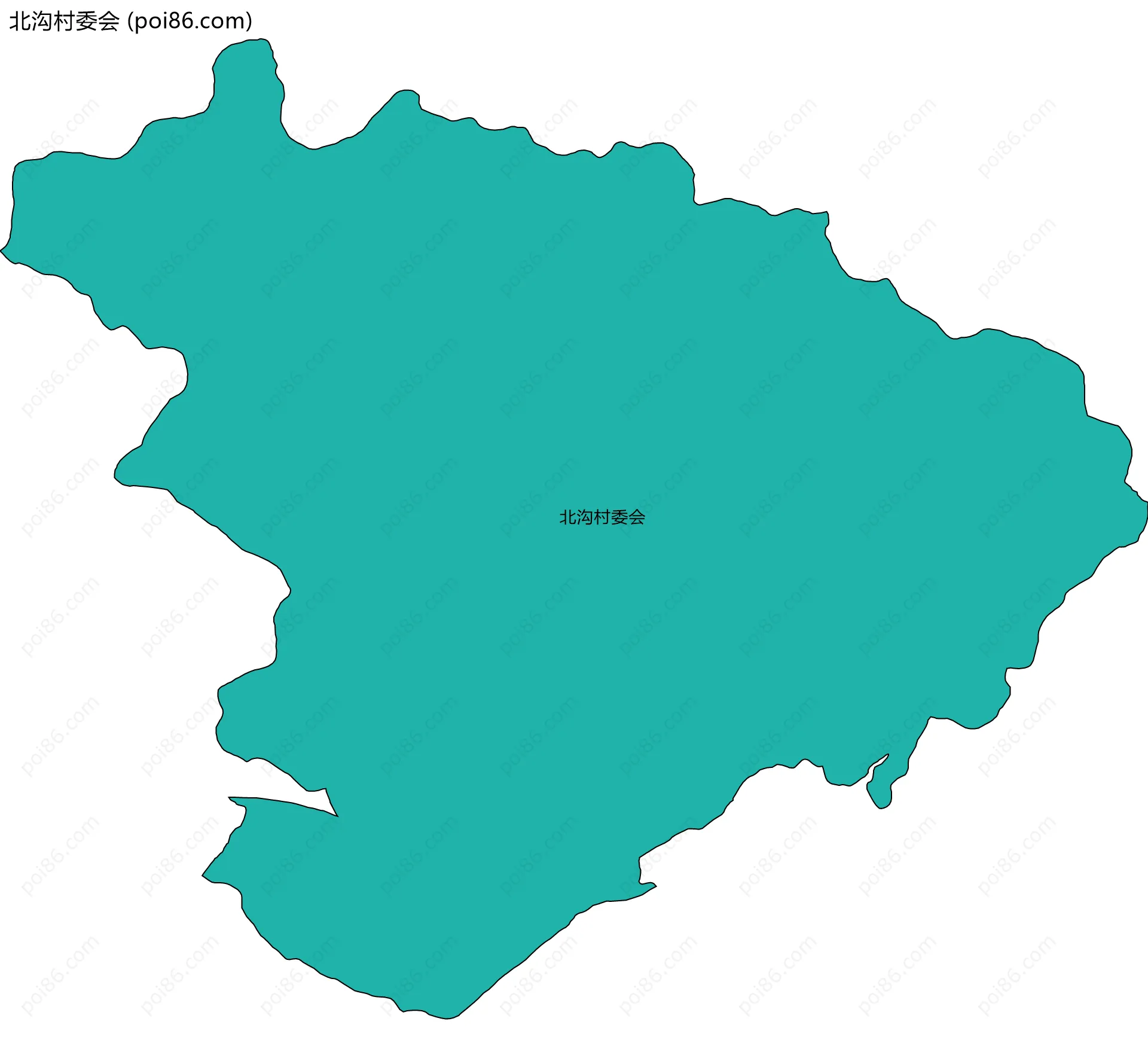 北沟村委会边界地图