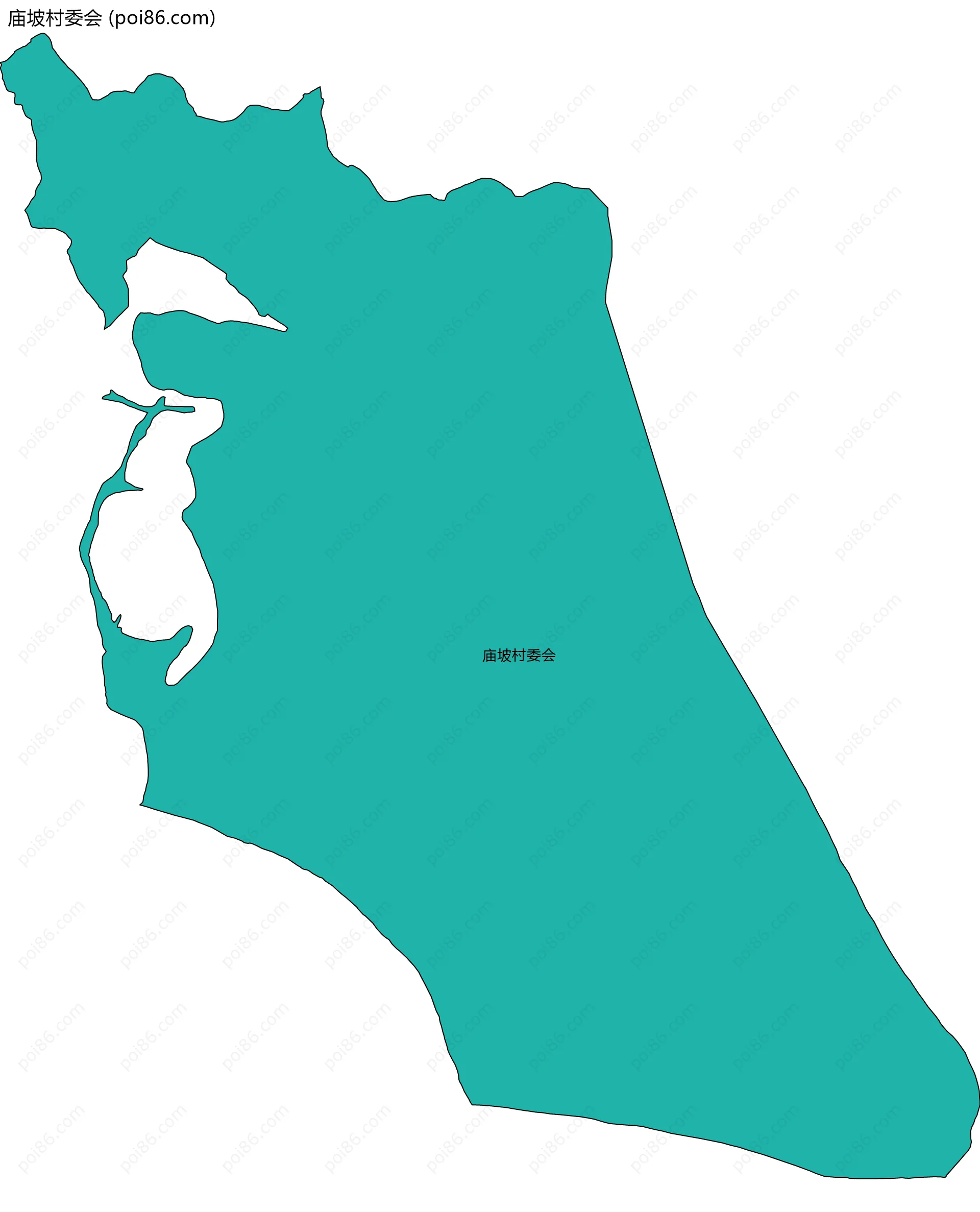 庙坡村委会边界地图