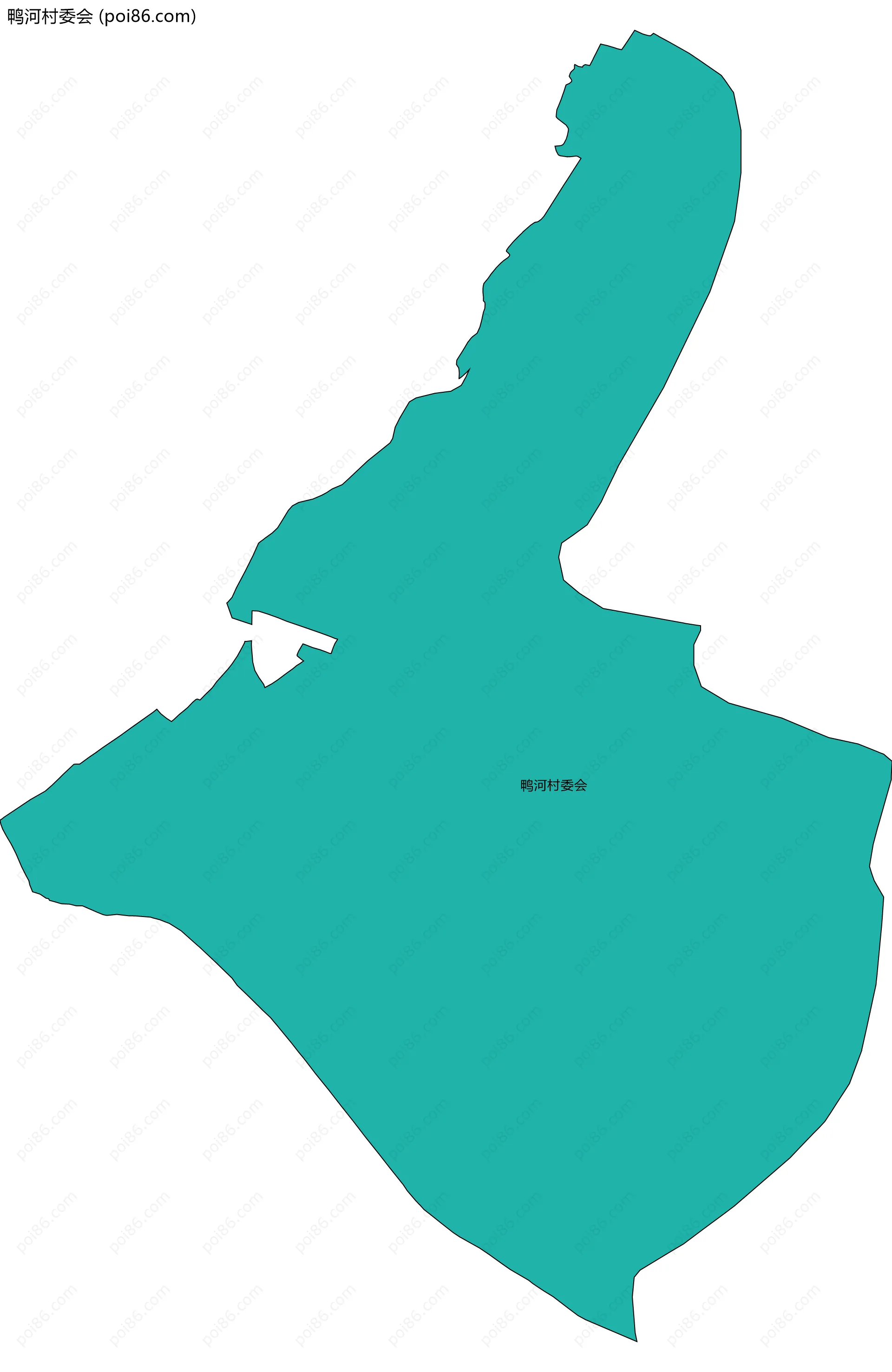 鸭河村委会边界地图