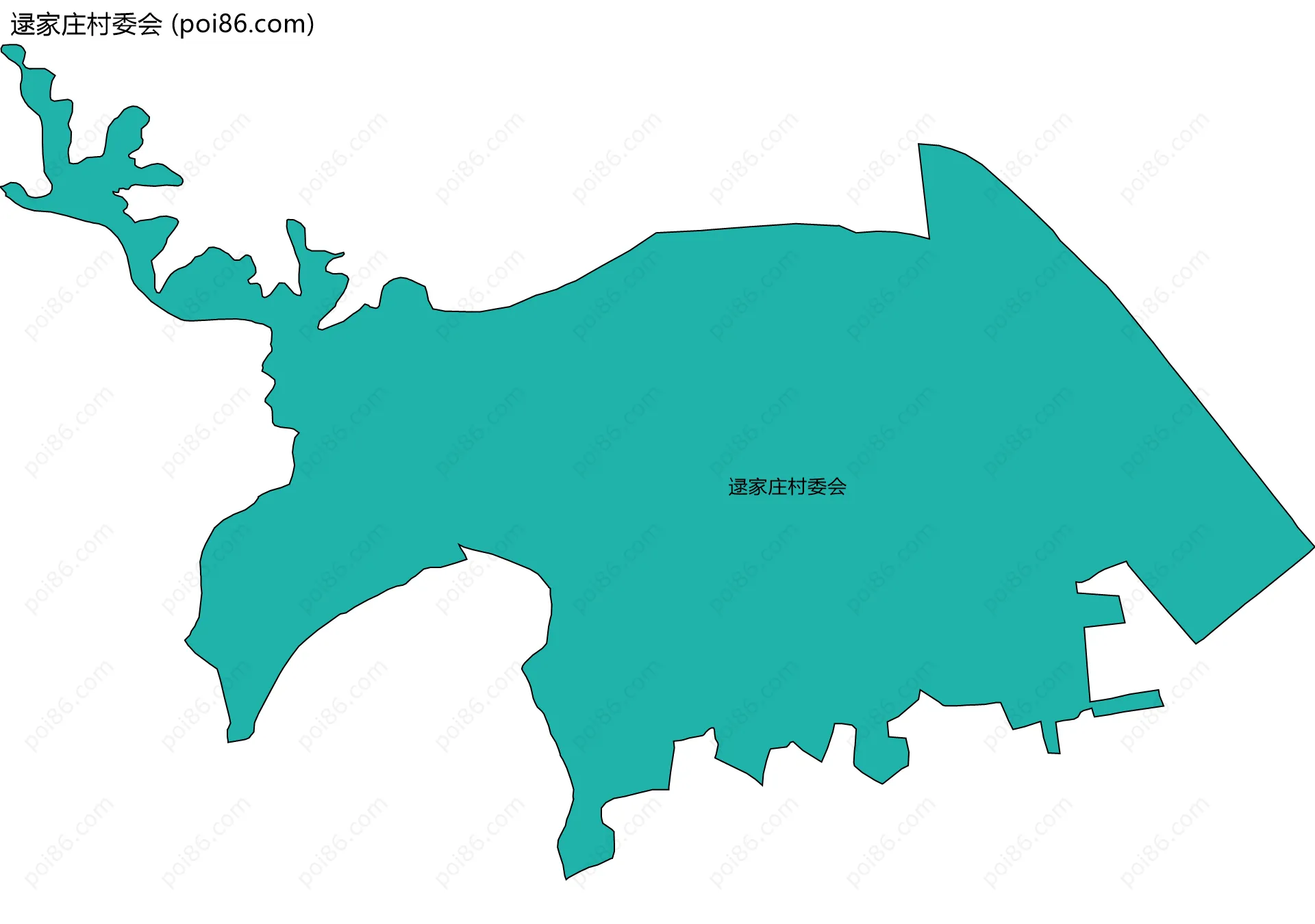 逯家庄村委会边界地图