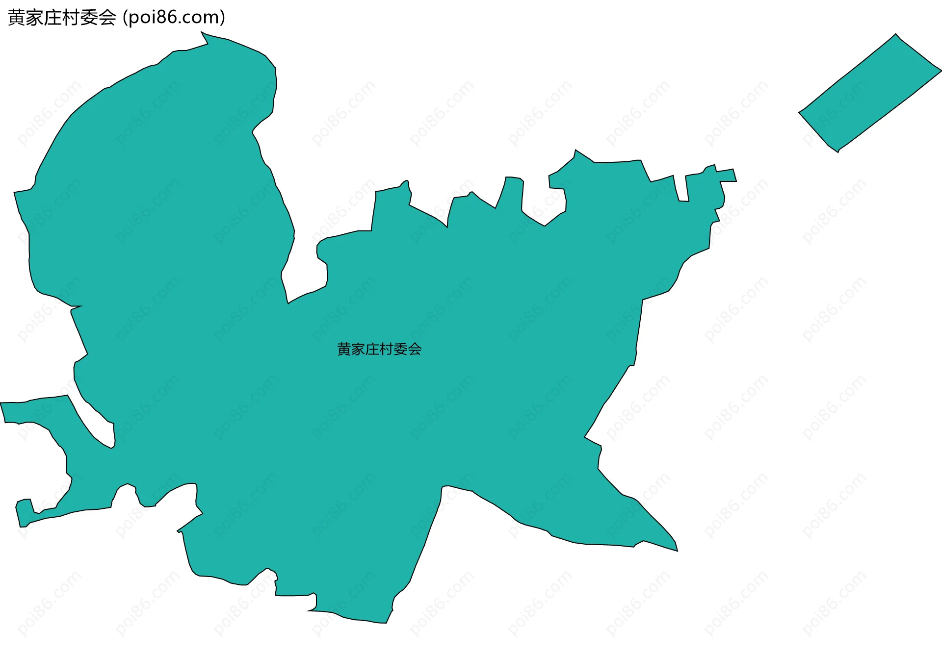 黄家庄村委会边界地图