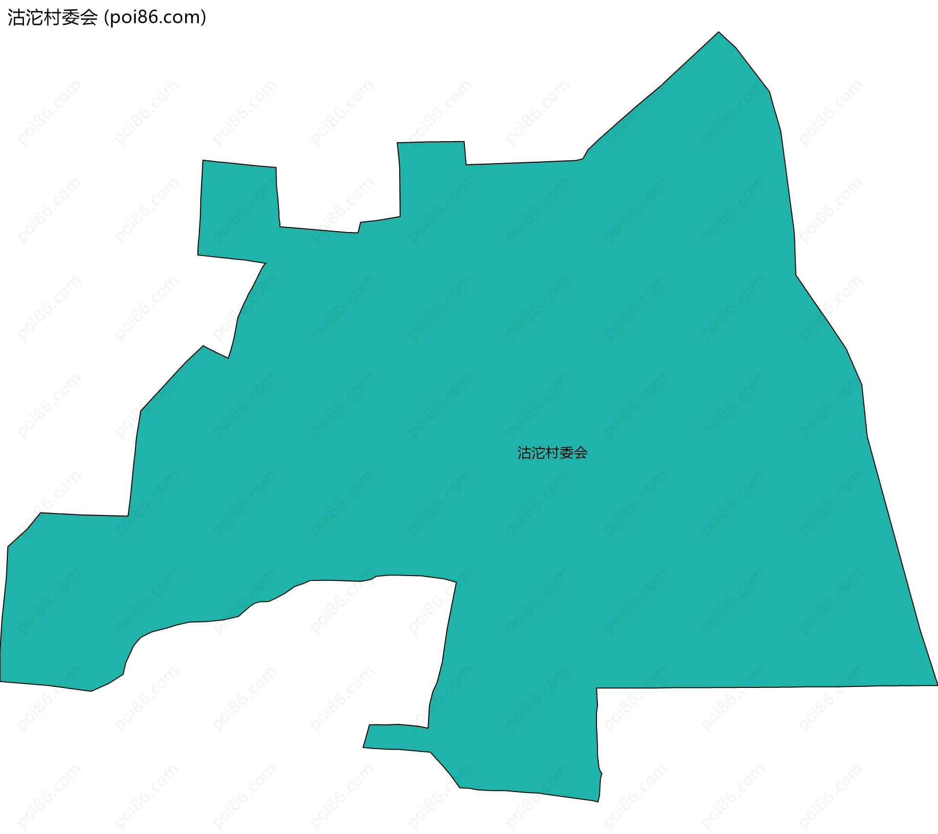 沽沱村委会边界地图