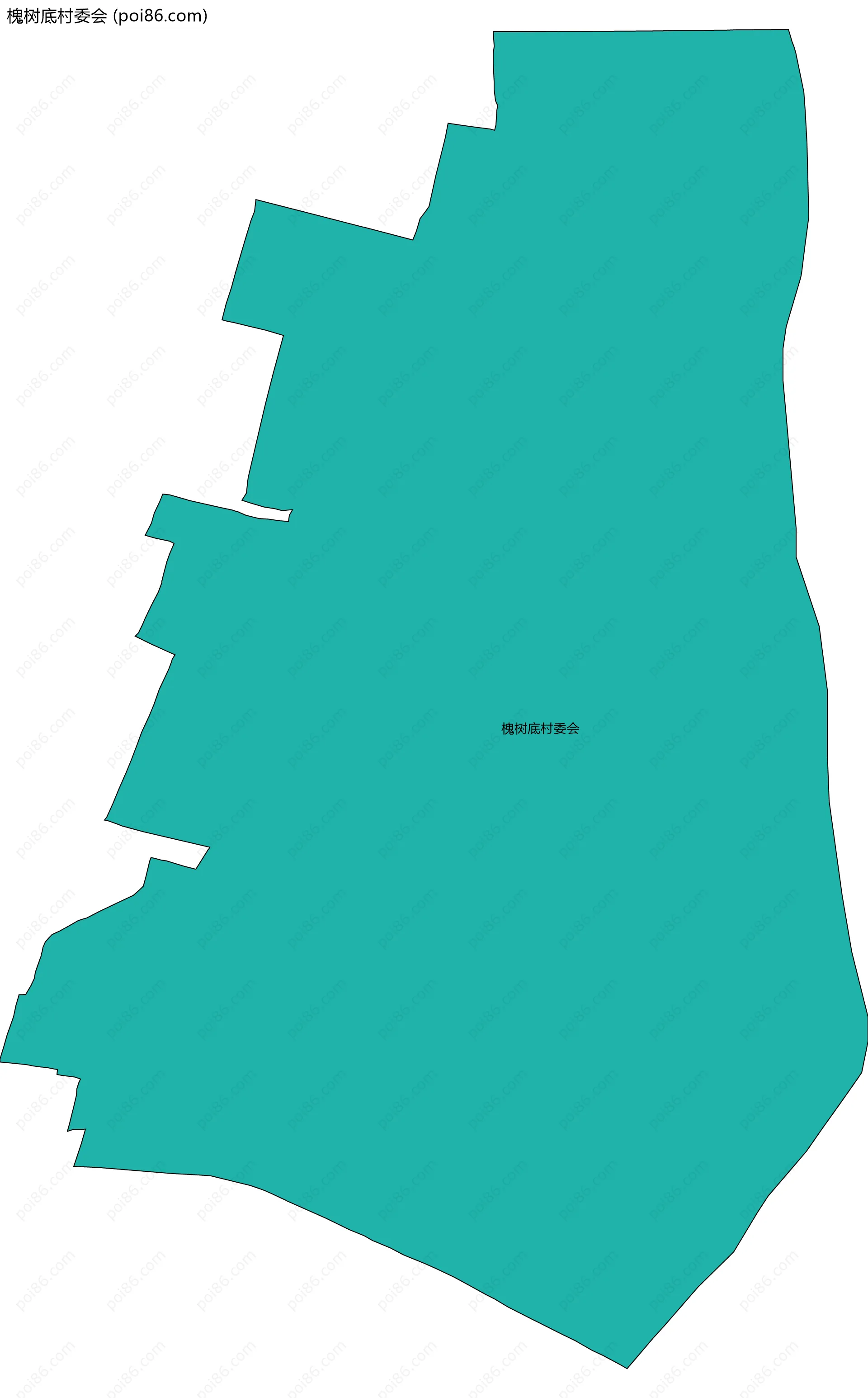 槐树底村委会边界地图