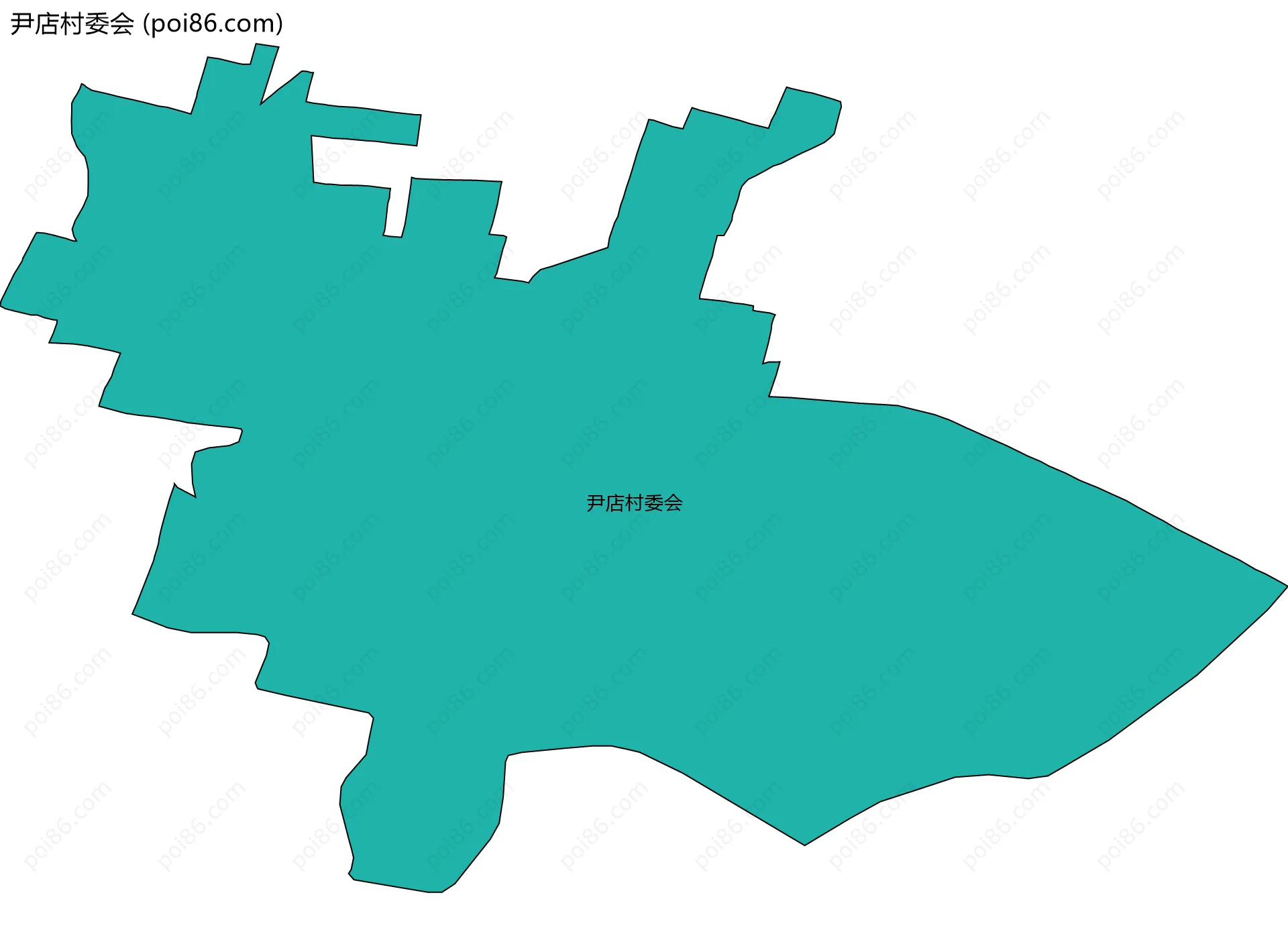尹店村委会边界地图