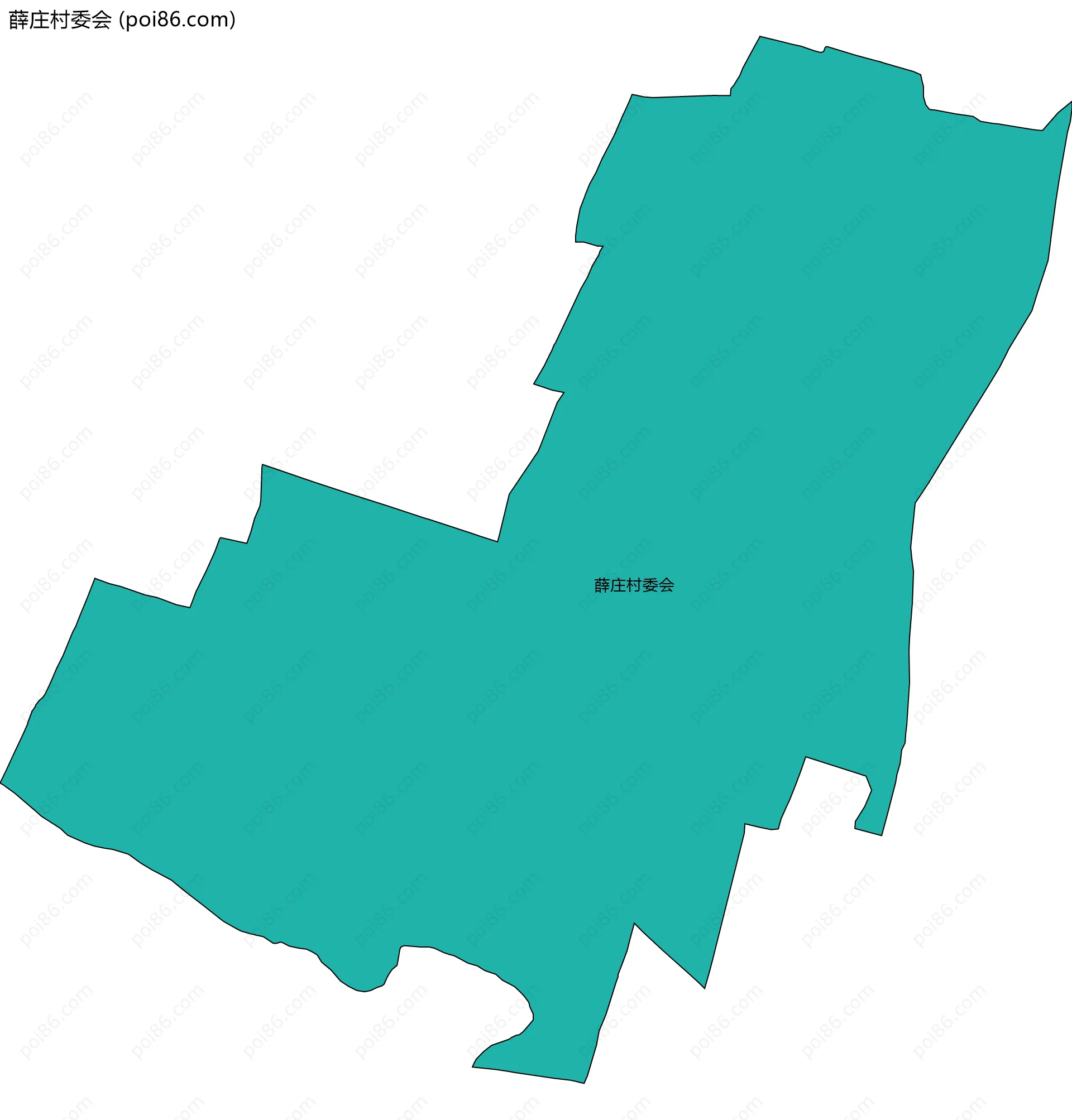 薛庄村委会边界地图