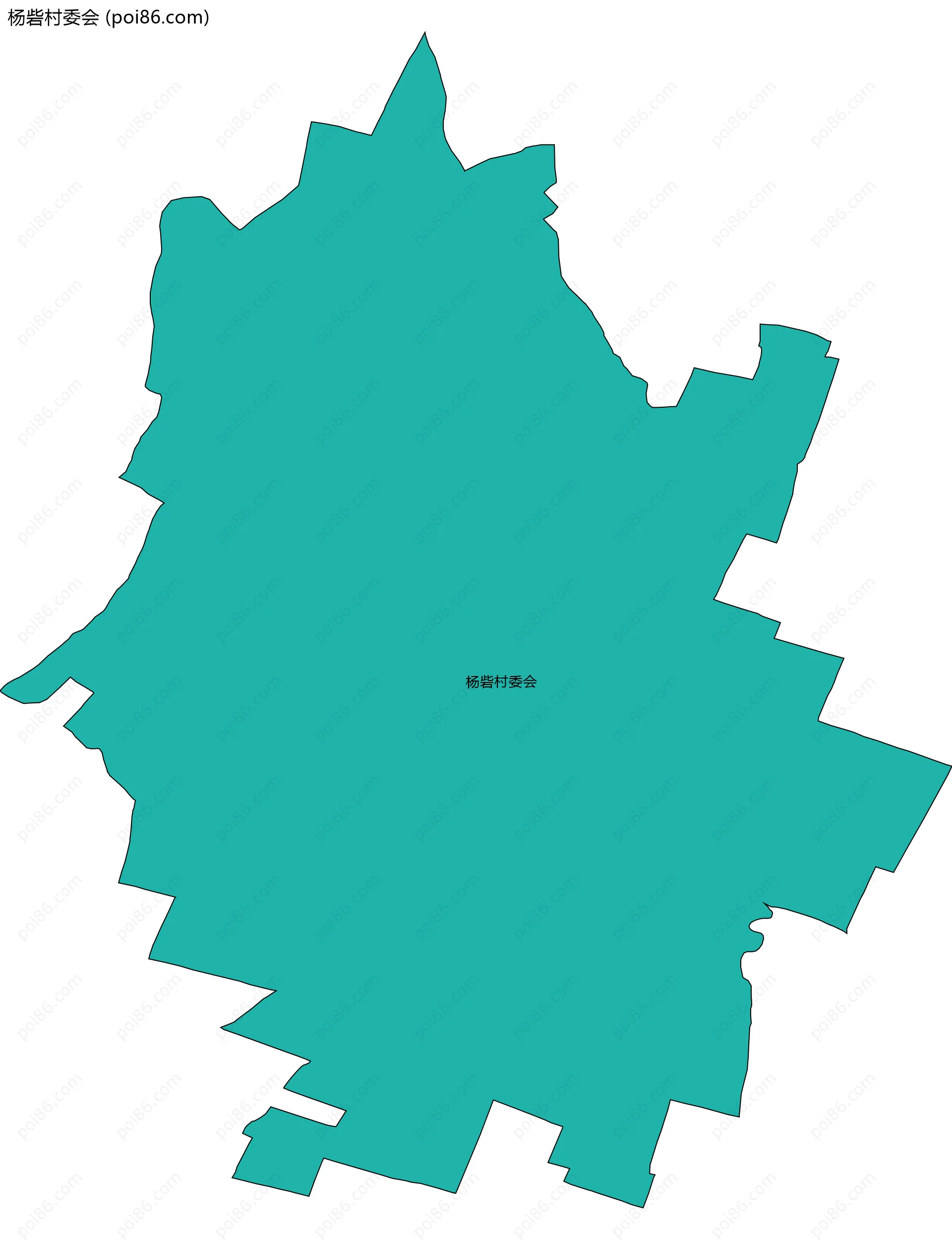 杨砦村委会边界地图