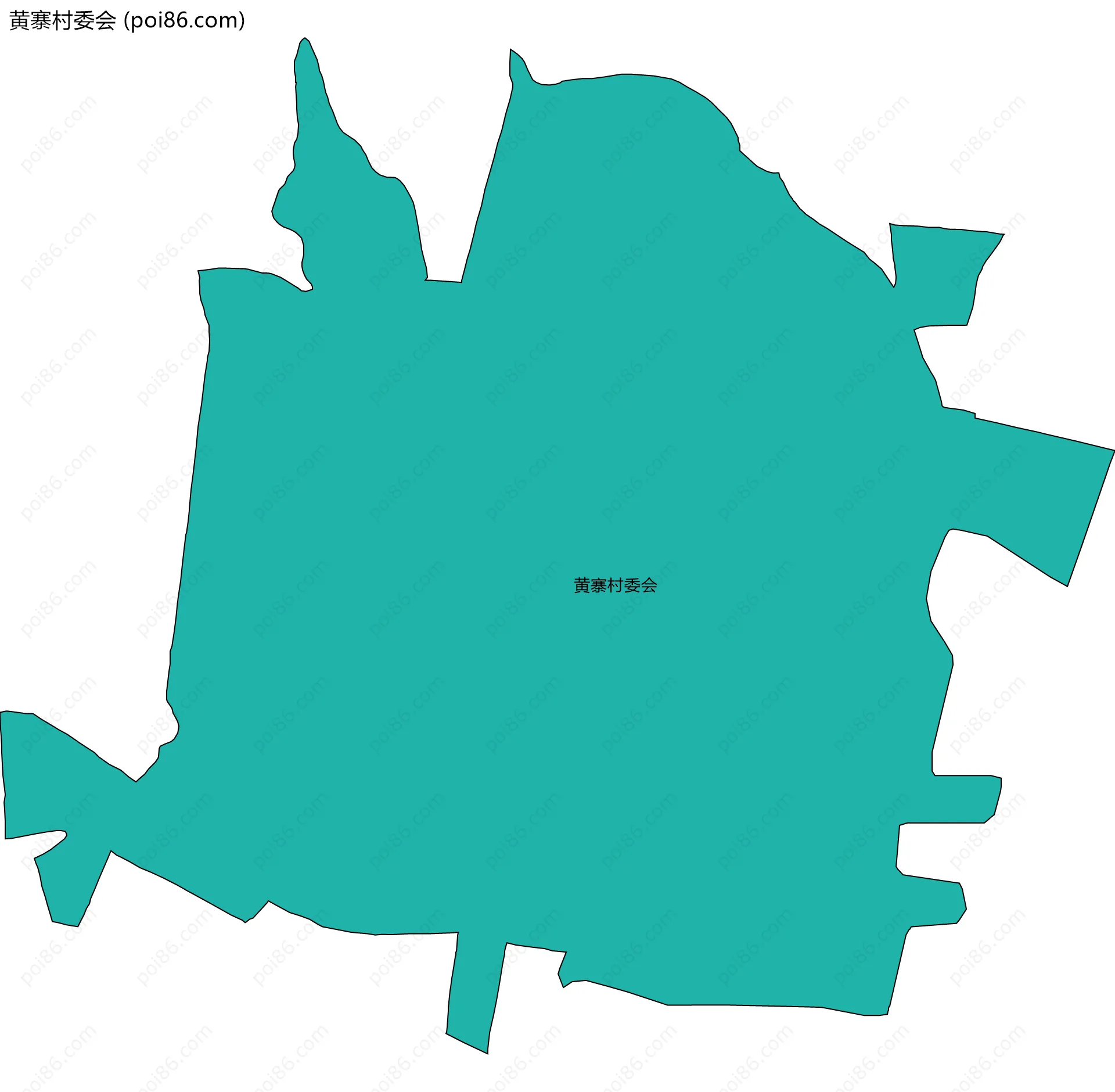 黄寨村委会边界地图