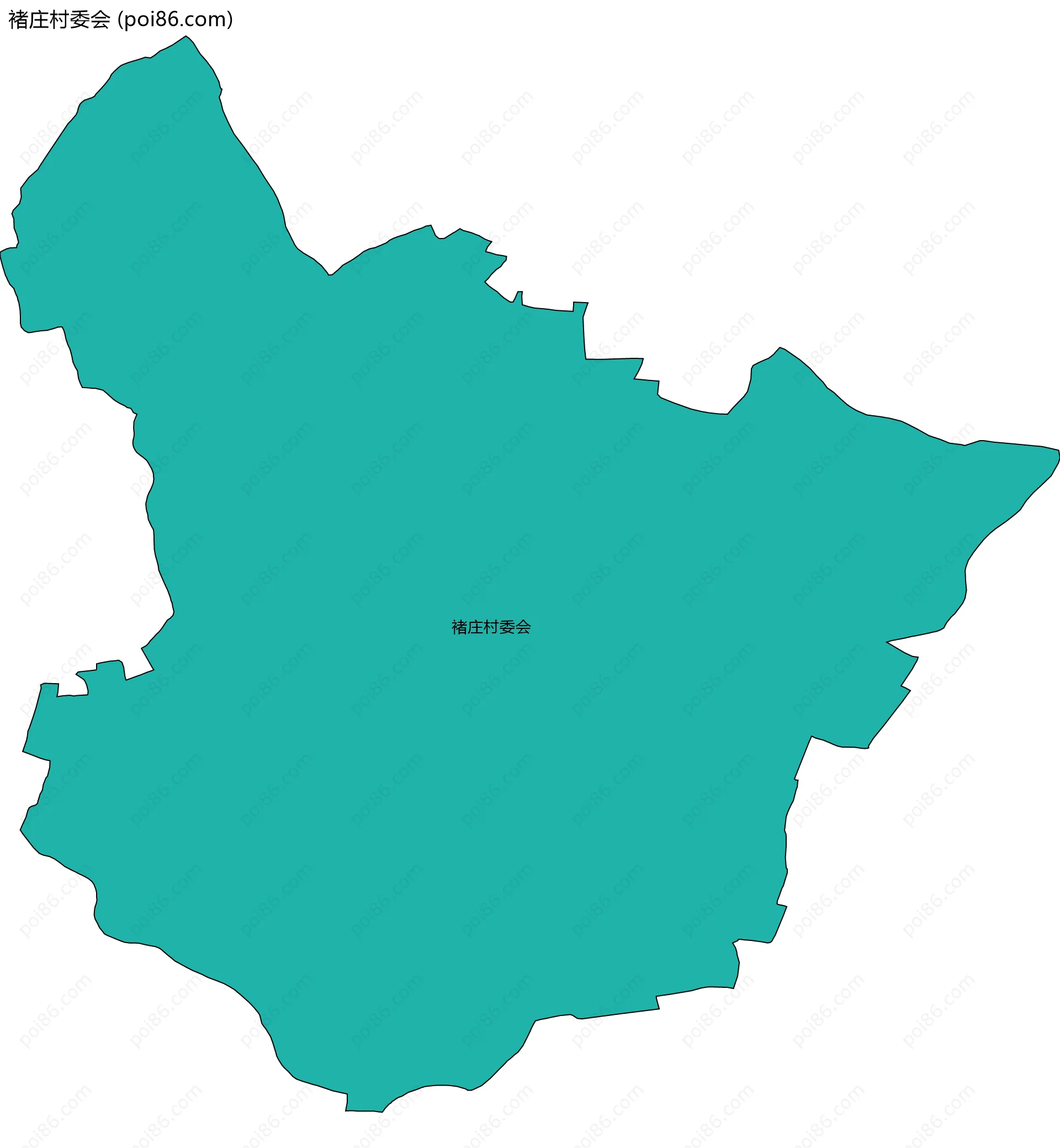 褚庄村委会边界地图