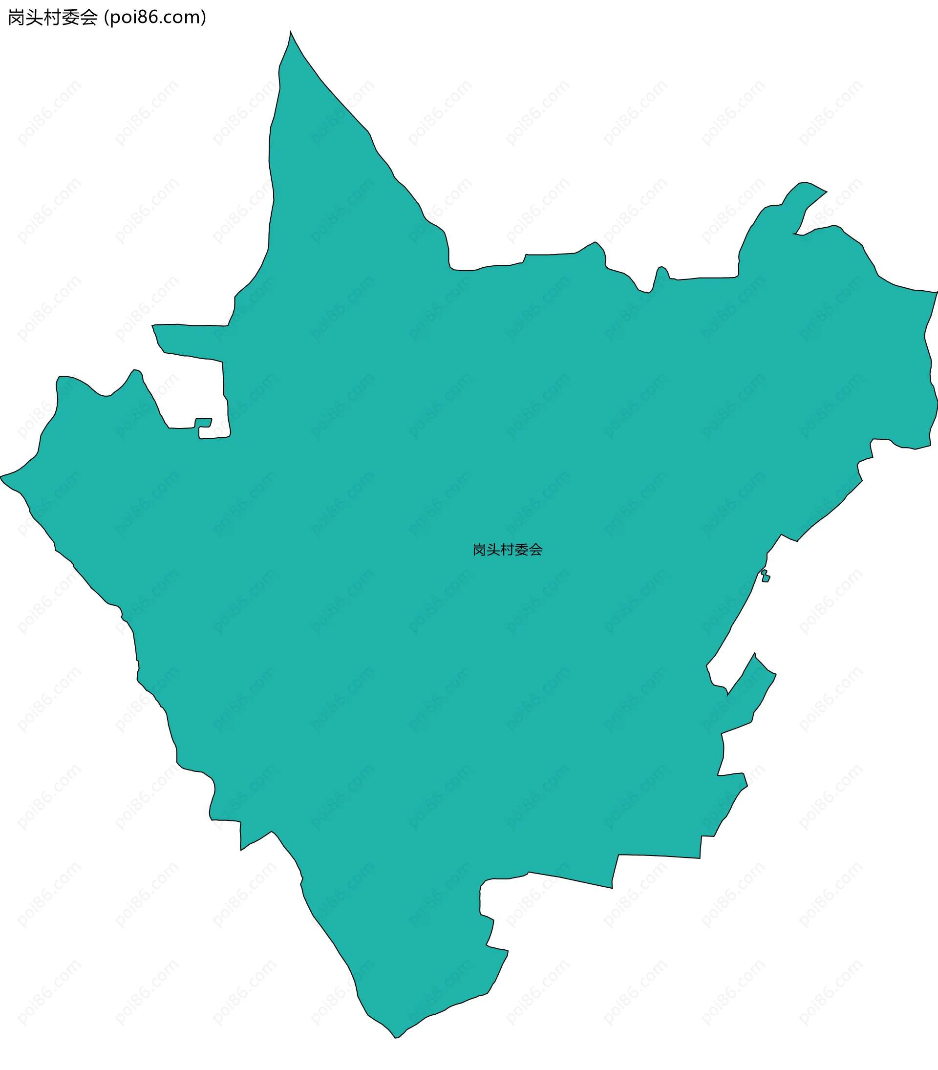 岗头村委会边界地图