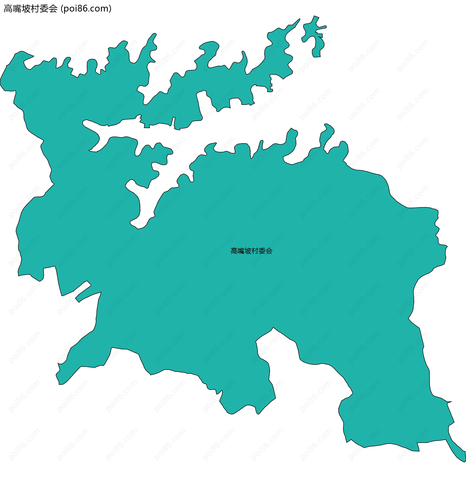 高嘴坡村委会边界地图