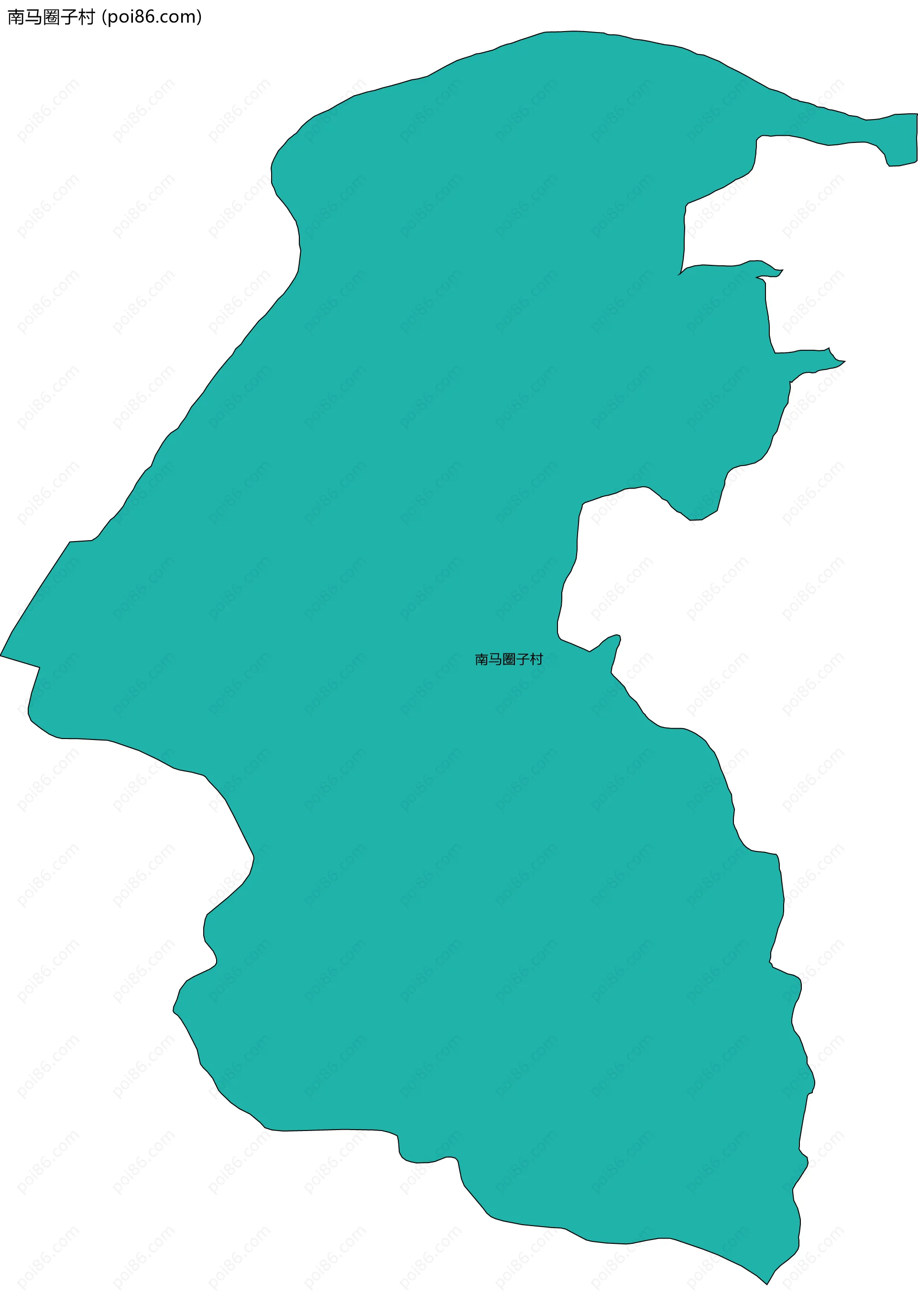 南马圈子村边界地图