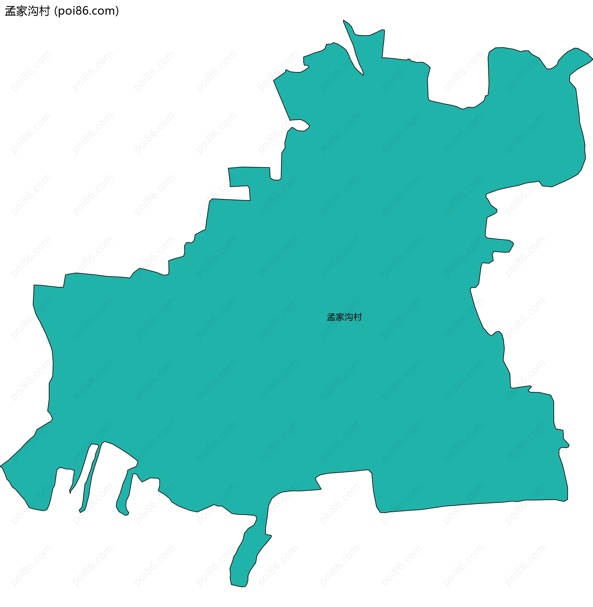 孟家沟村边界地图