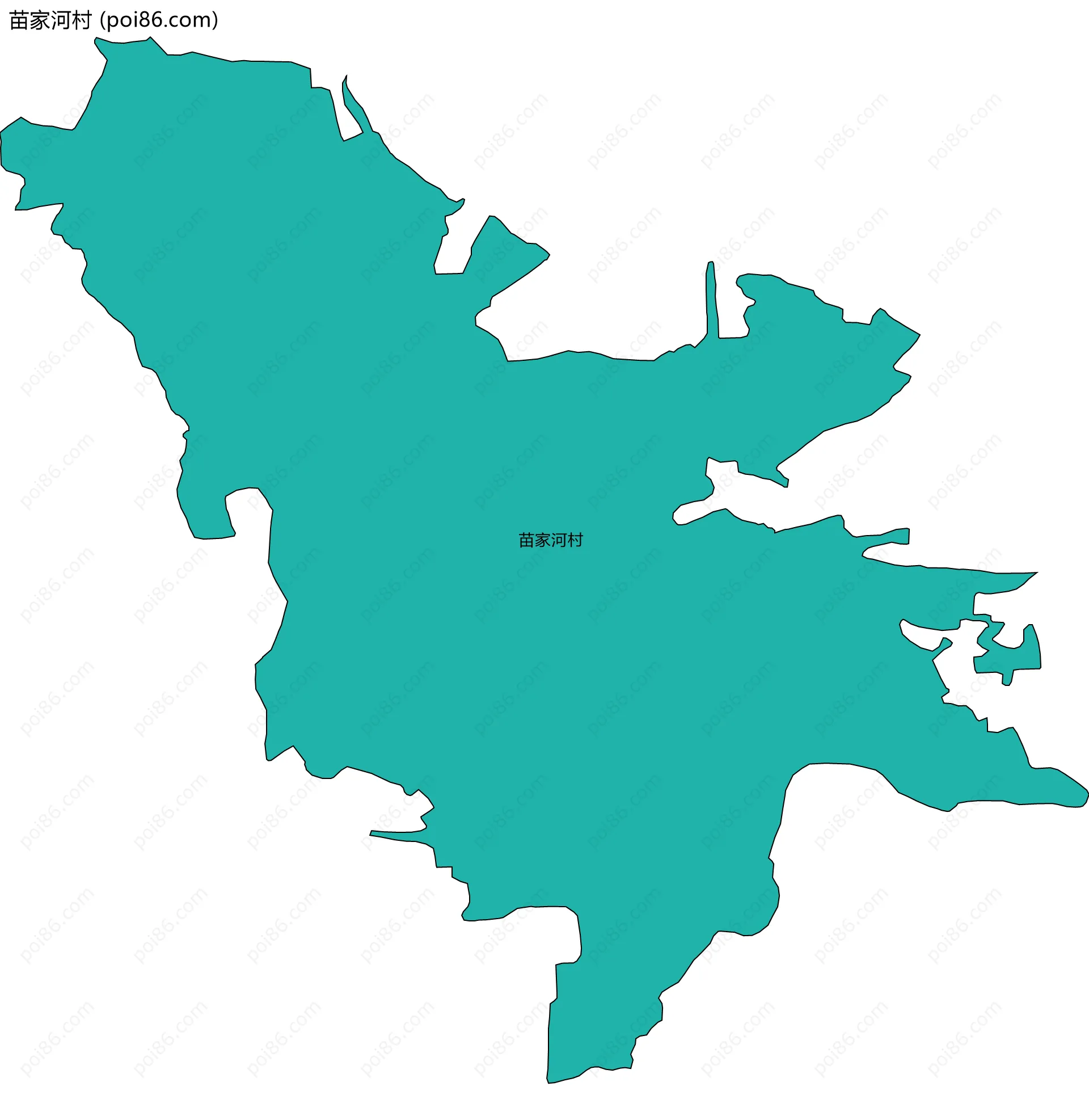 苗家河村边界地图