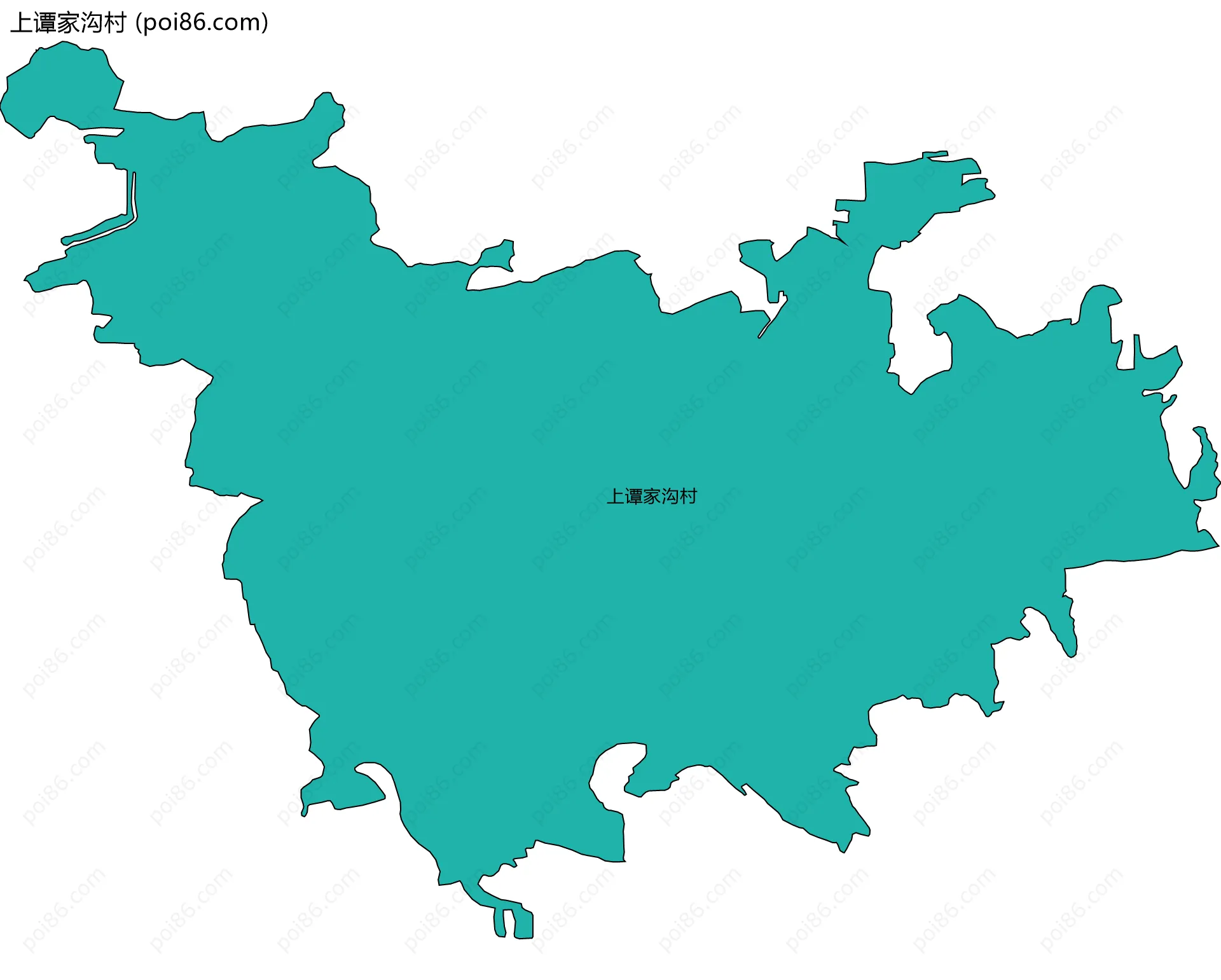 上谭家沟村边界地图