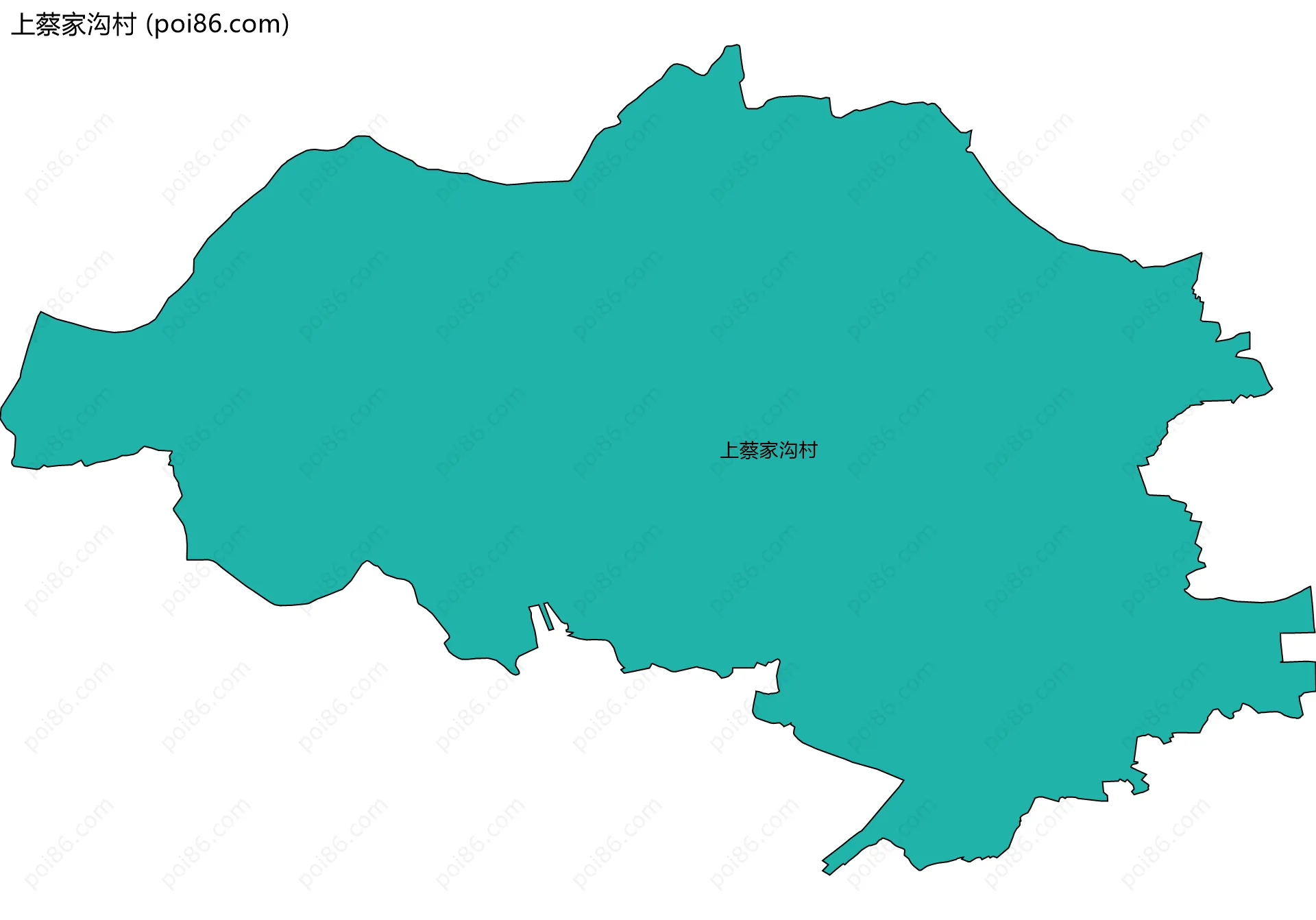 上蔡家沟村边界地图