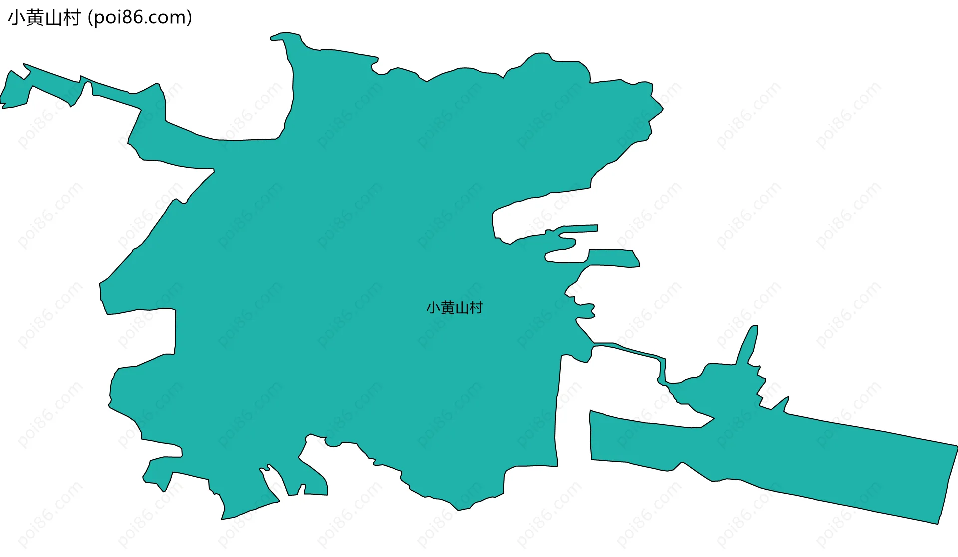 小黄山村边界地图