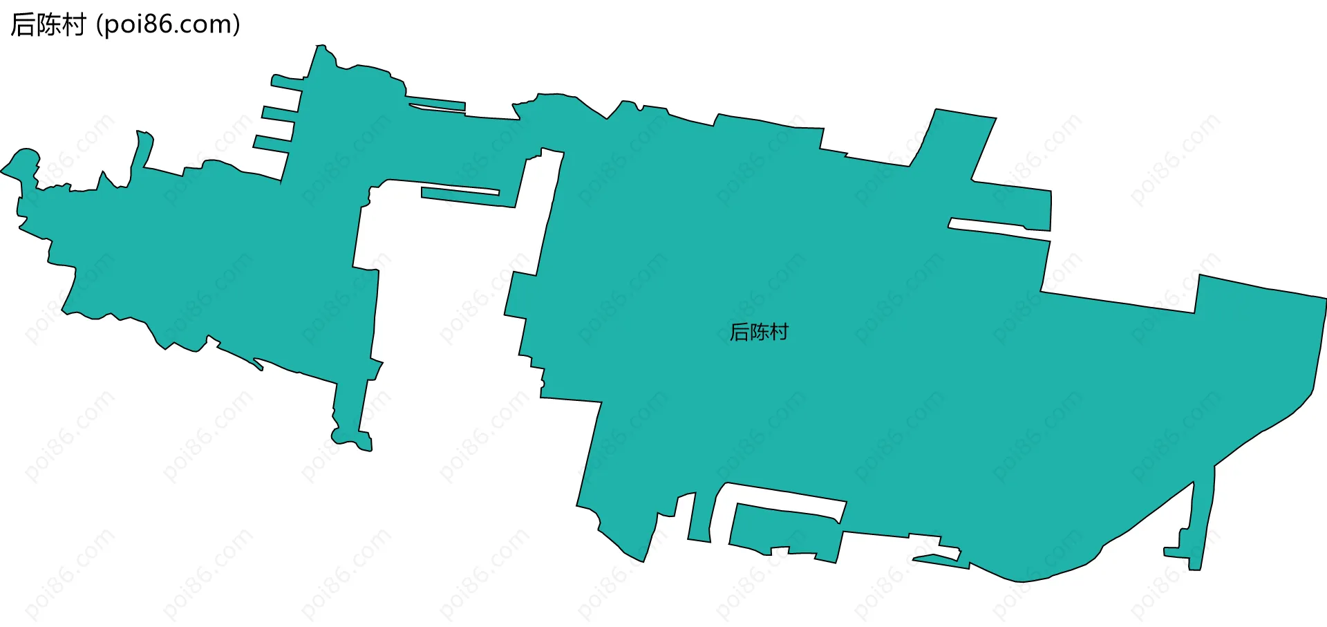 后陈村边界地图
