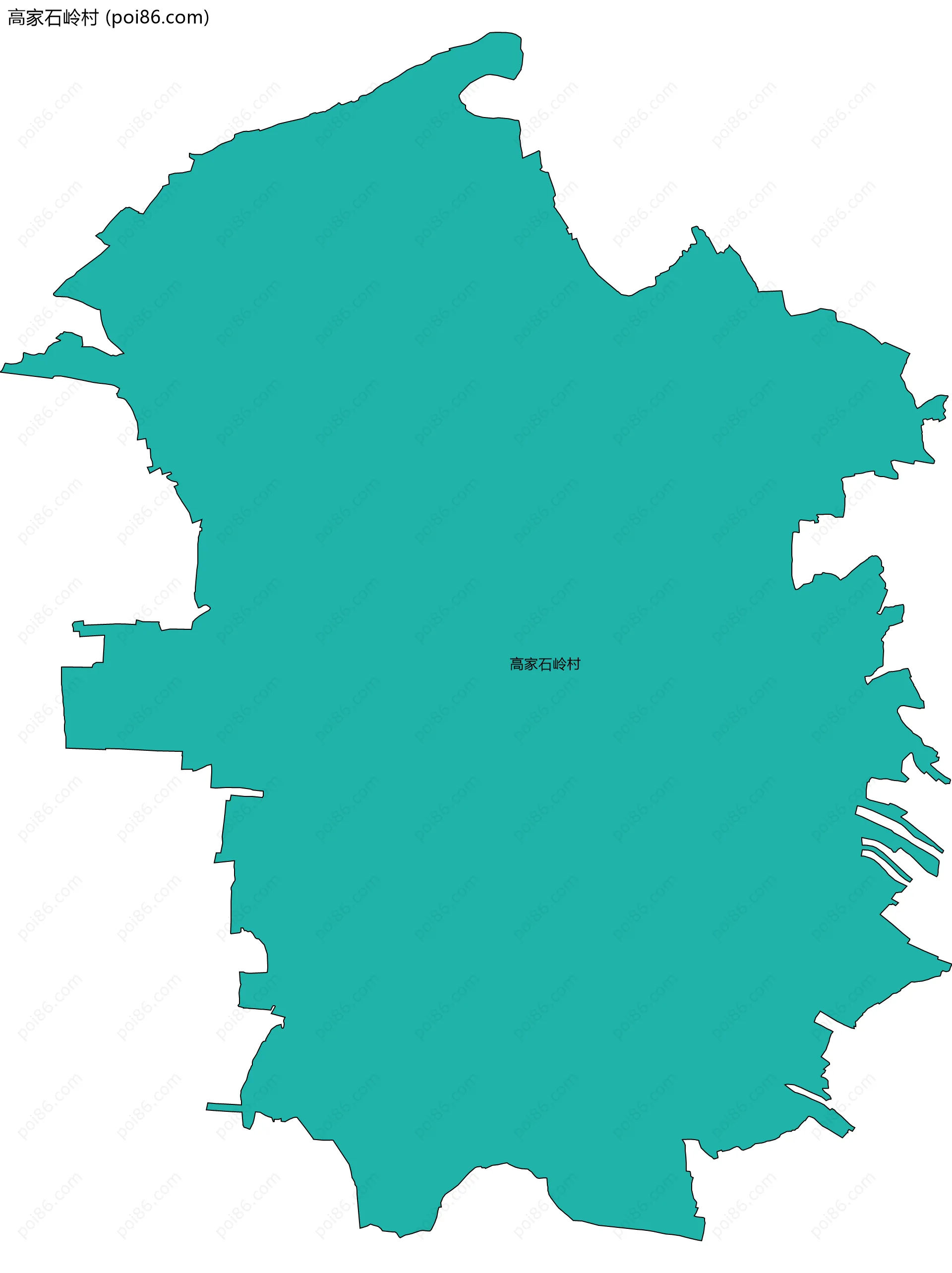 高家石岭村边界地图