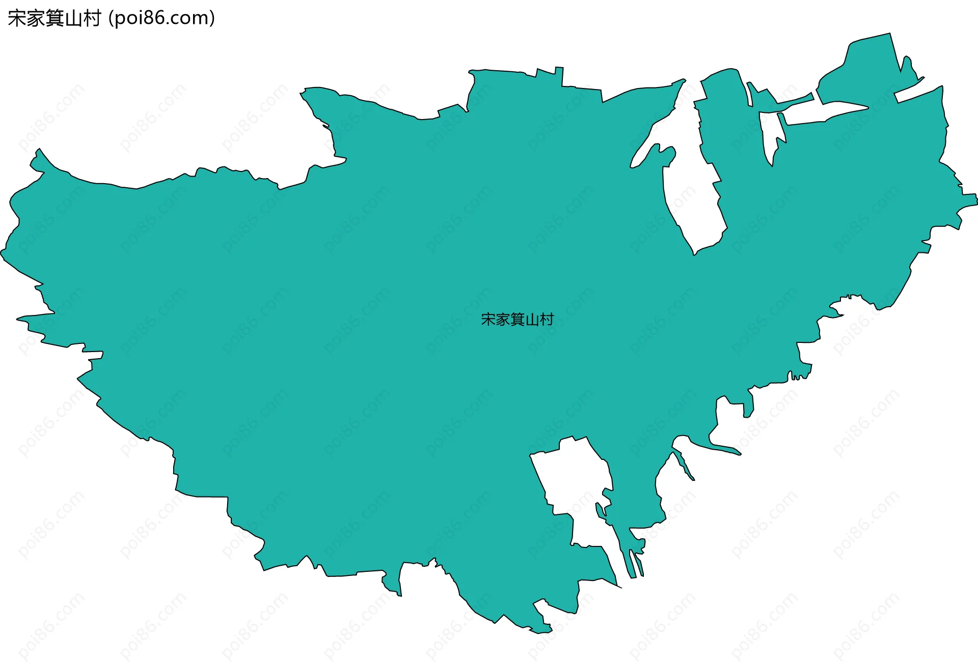 宋家箕山村边界地图