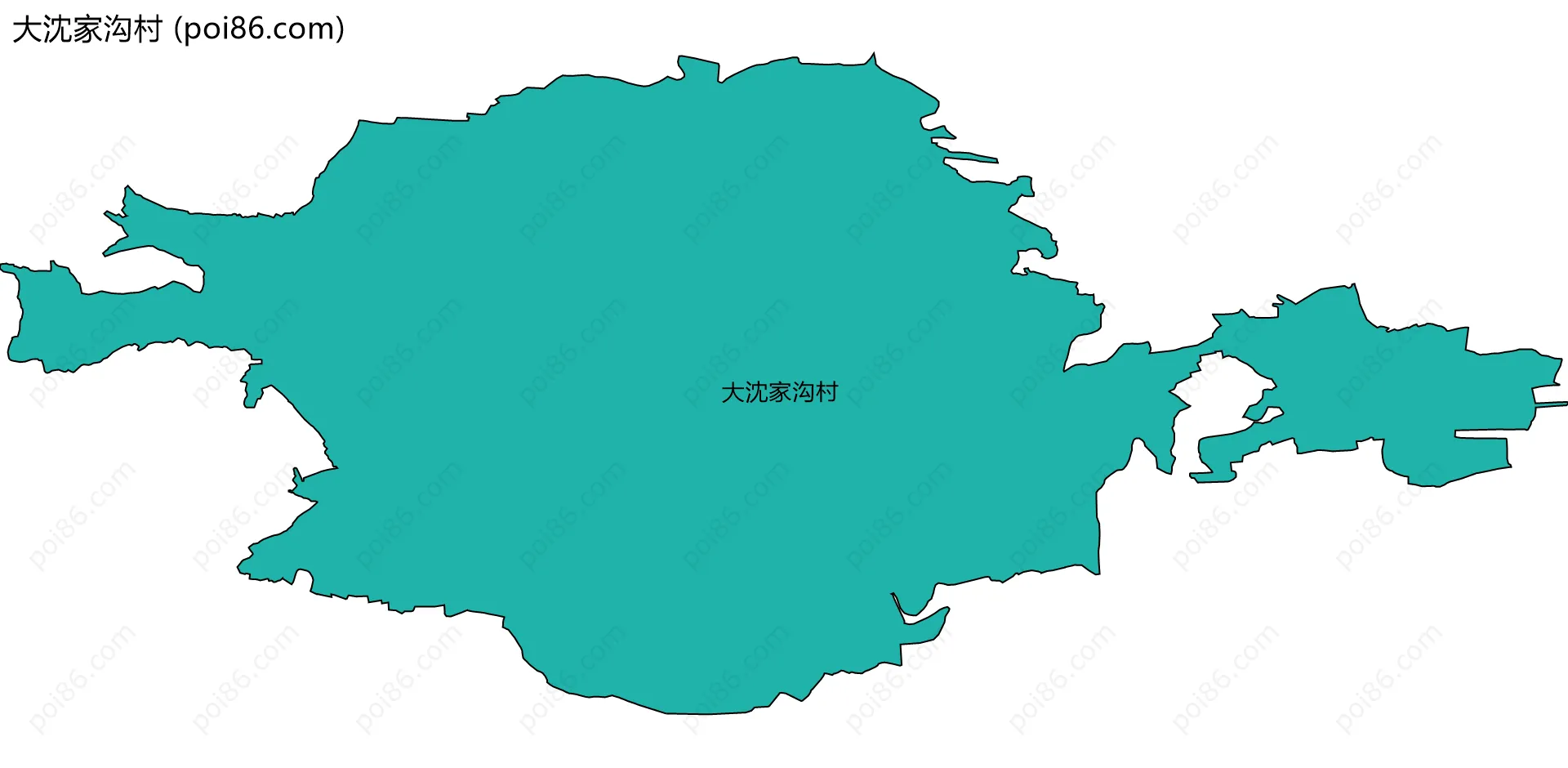 大沈家沟村边界地图