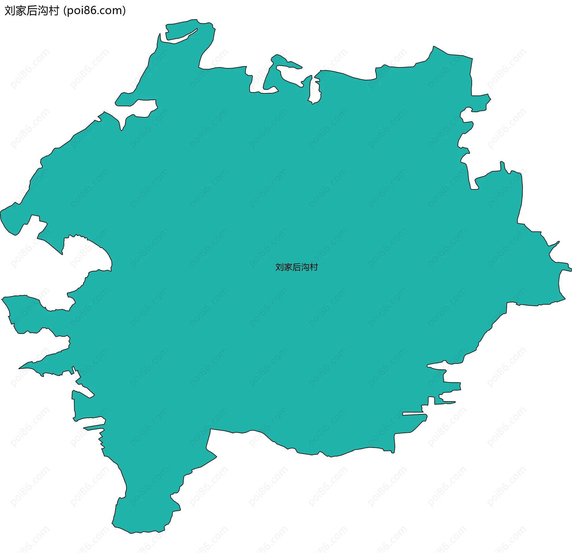 刘家后沟村边界地图