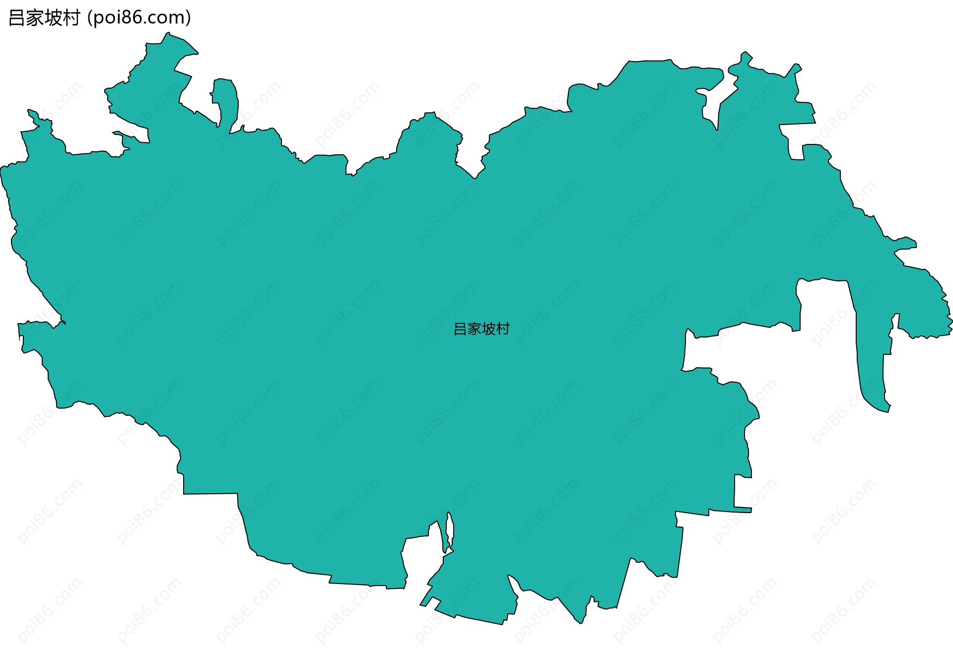 吕家坡村边界地图