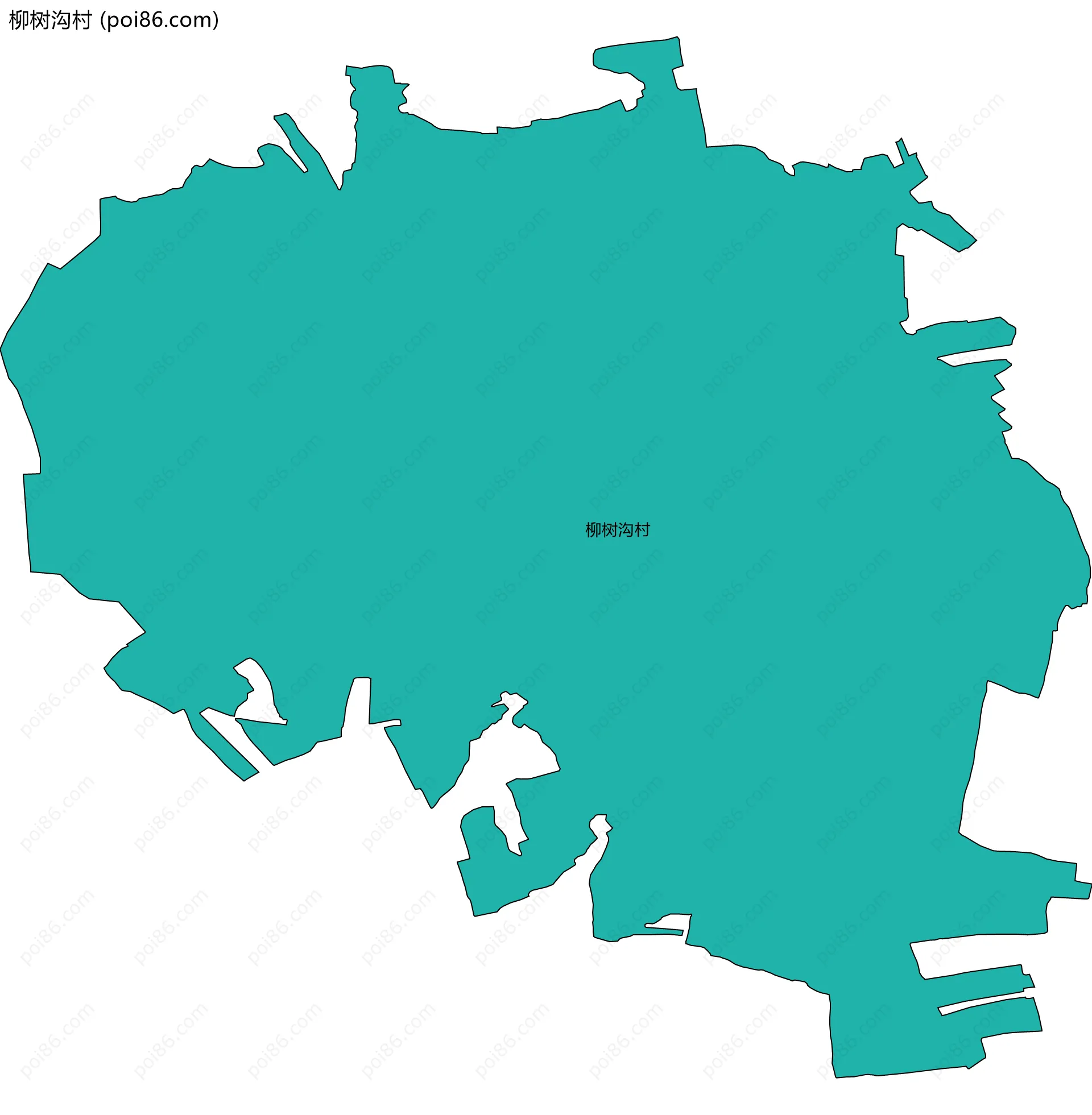 柳树沟村边界地图
