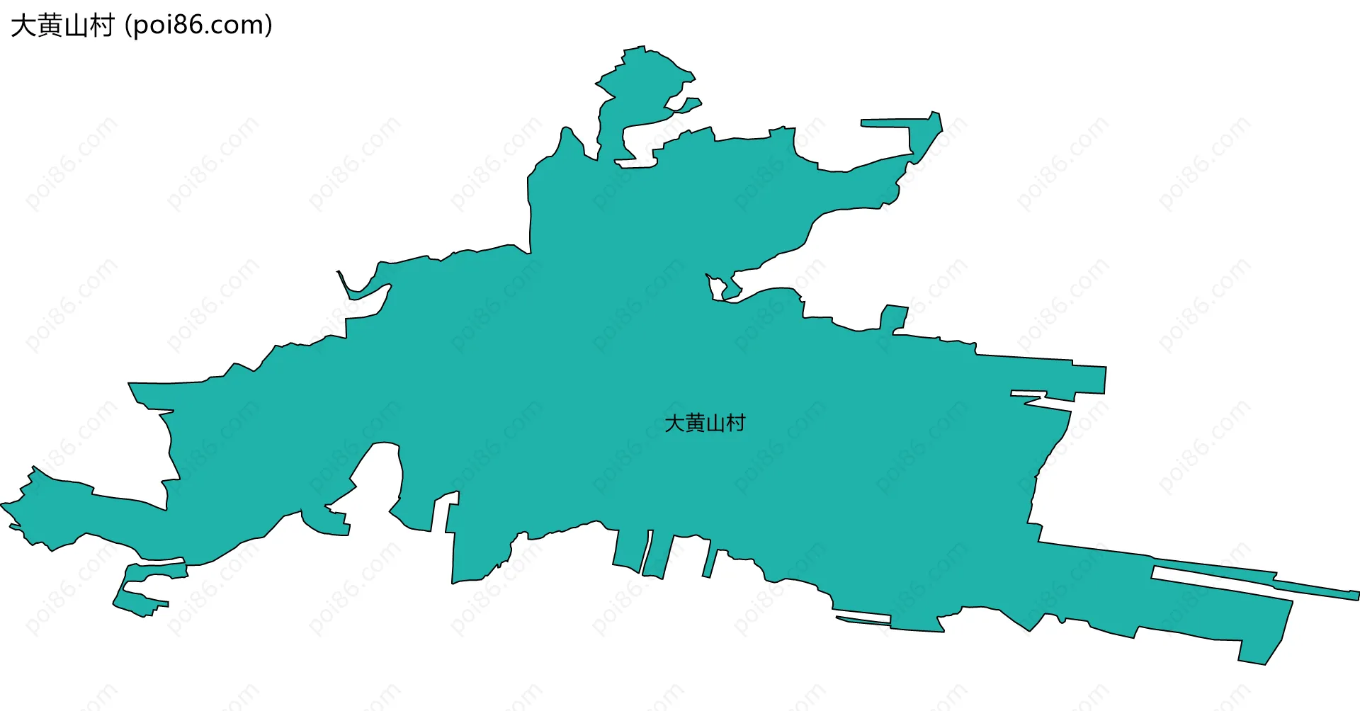 大黄山村边界地图