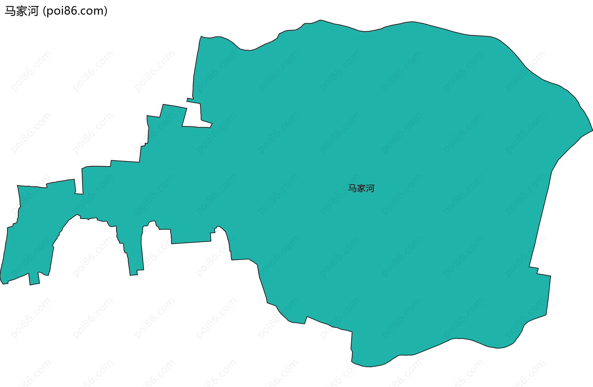 马家河边界地图