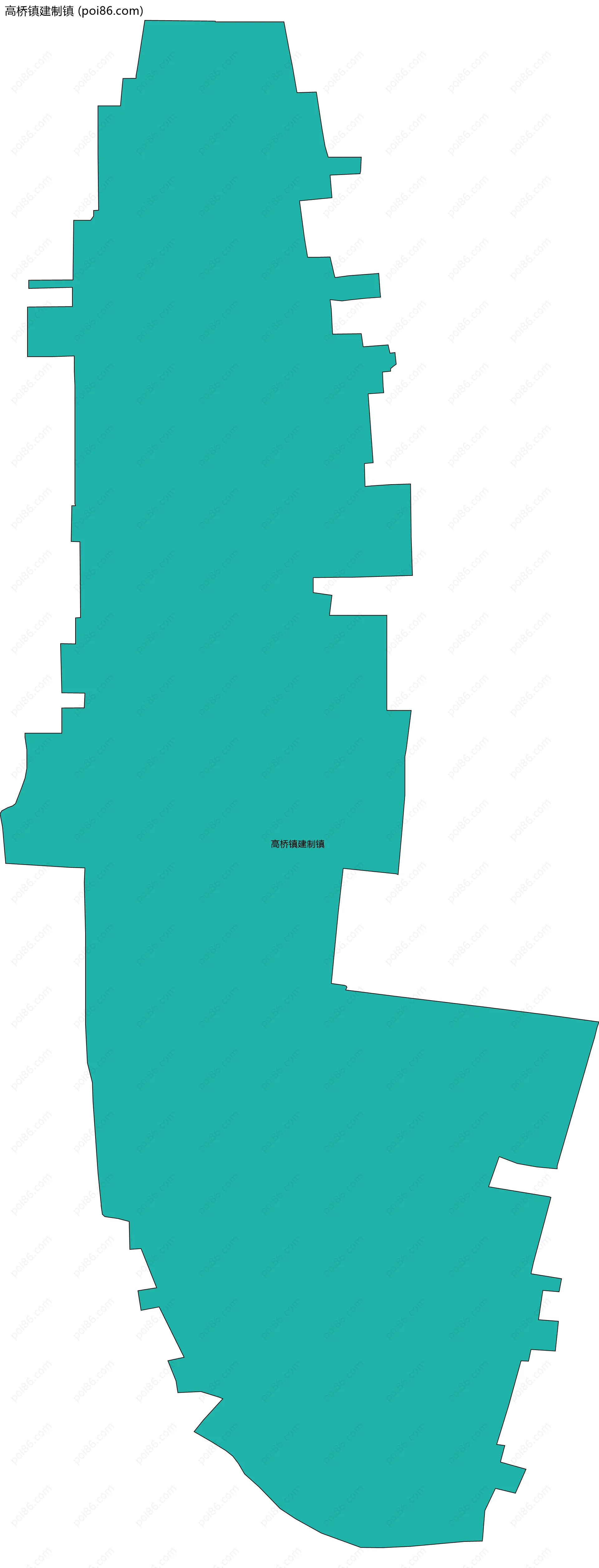 高桥镇建制镇边界地图