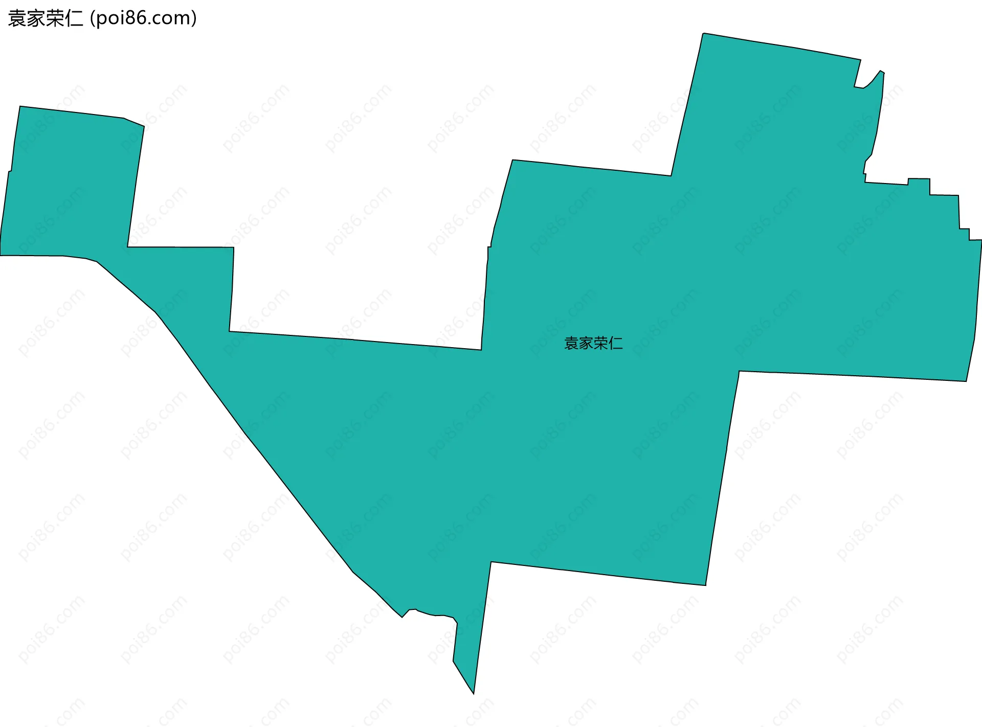 袁家荣仁边界地图