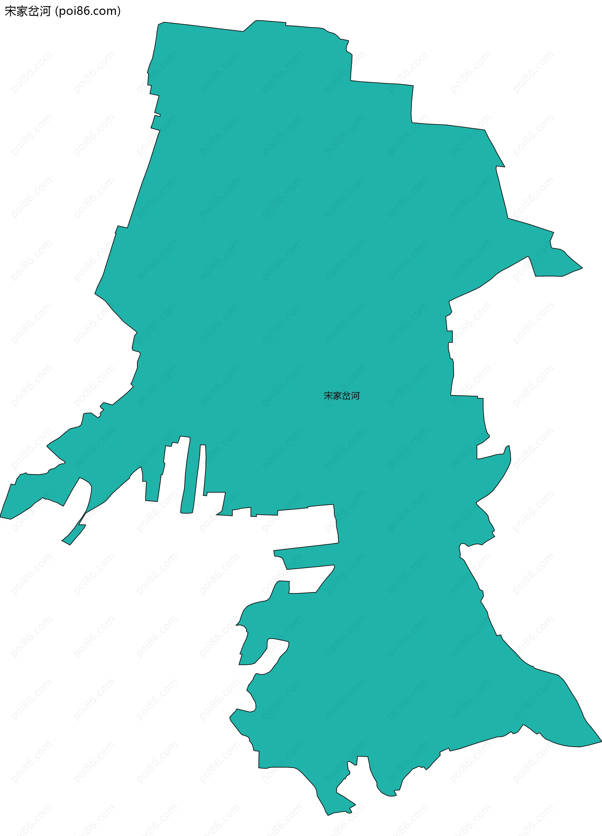 宋家岔河边界地图