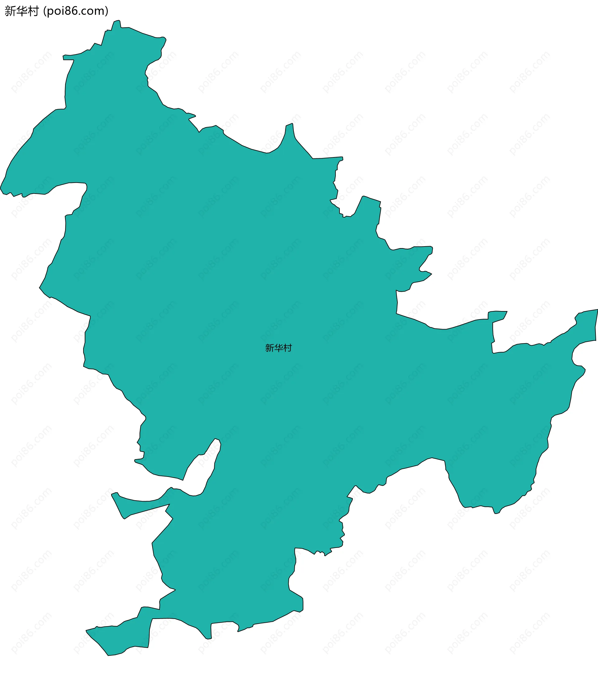 新华村边界地图