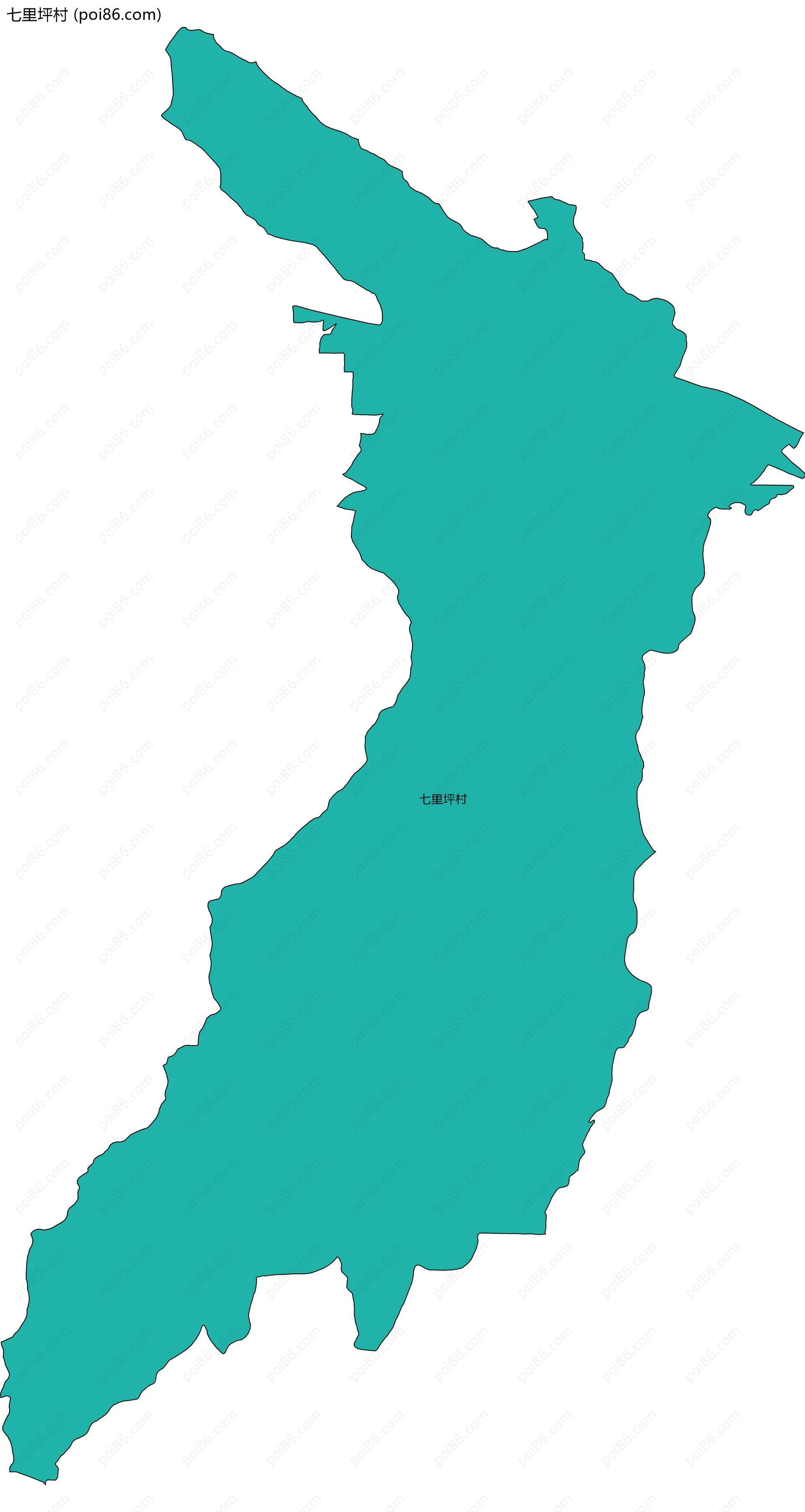 七里坪村边界地图