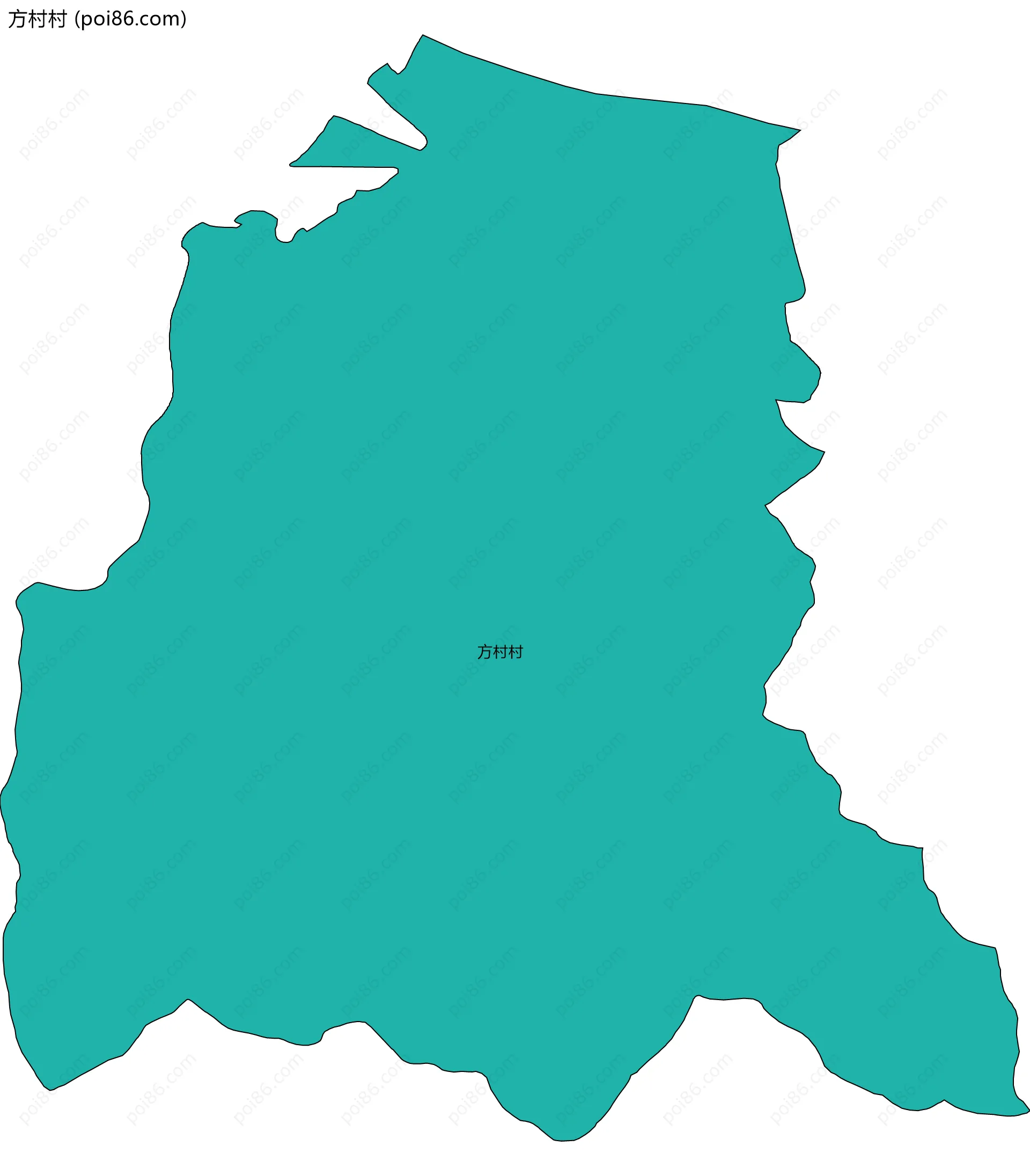 方村村边界地图