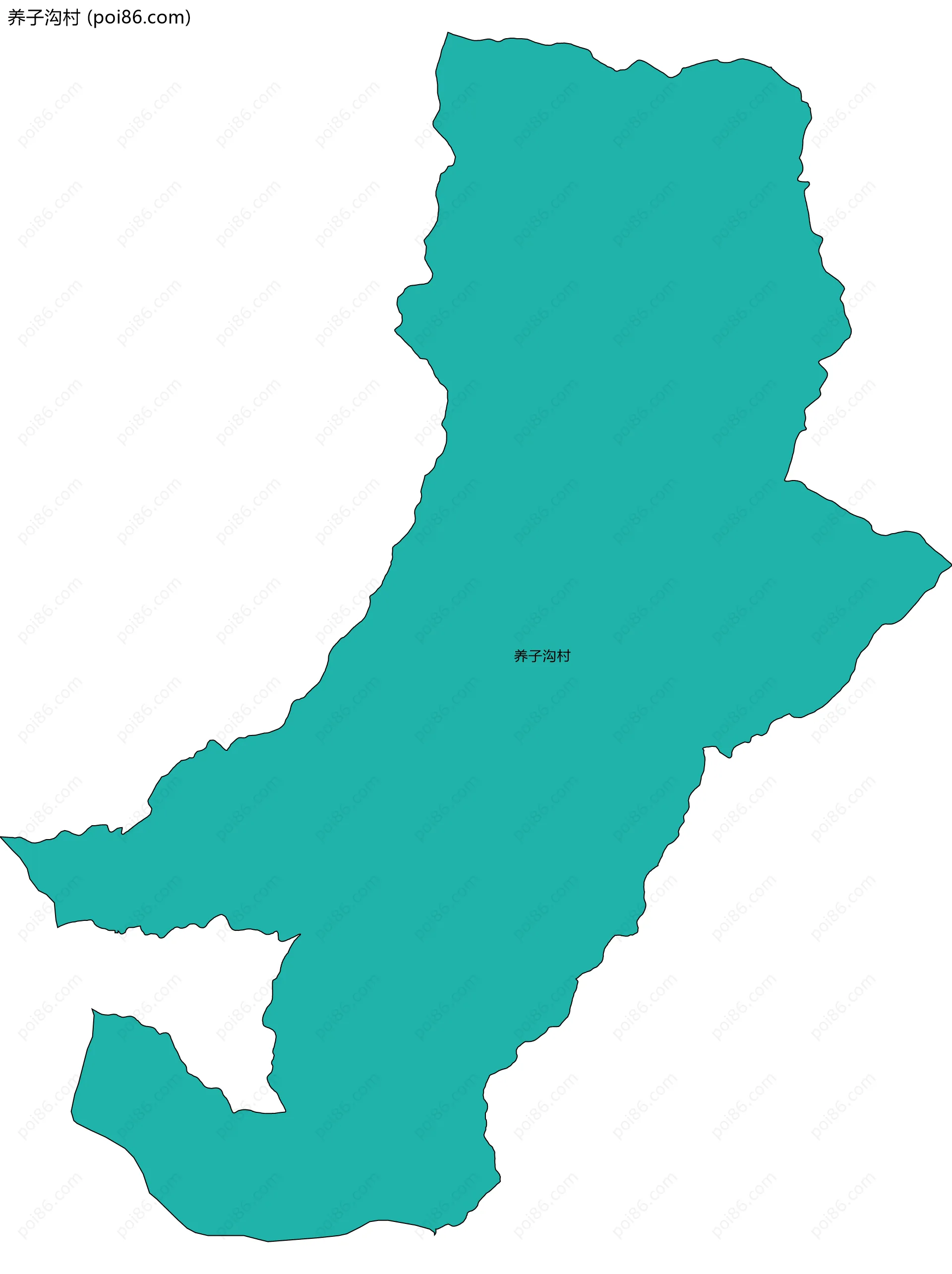 养子沟村边界地图