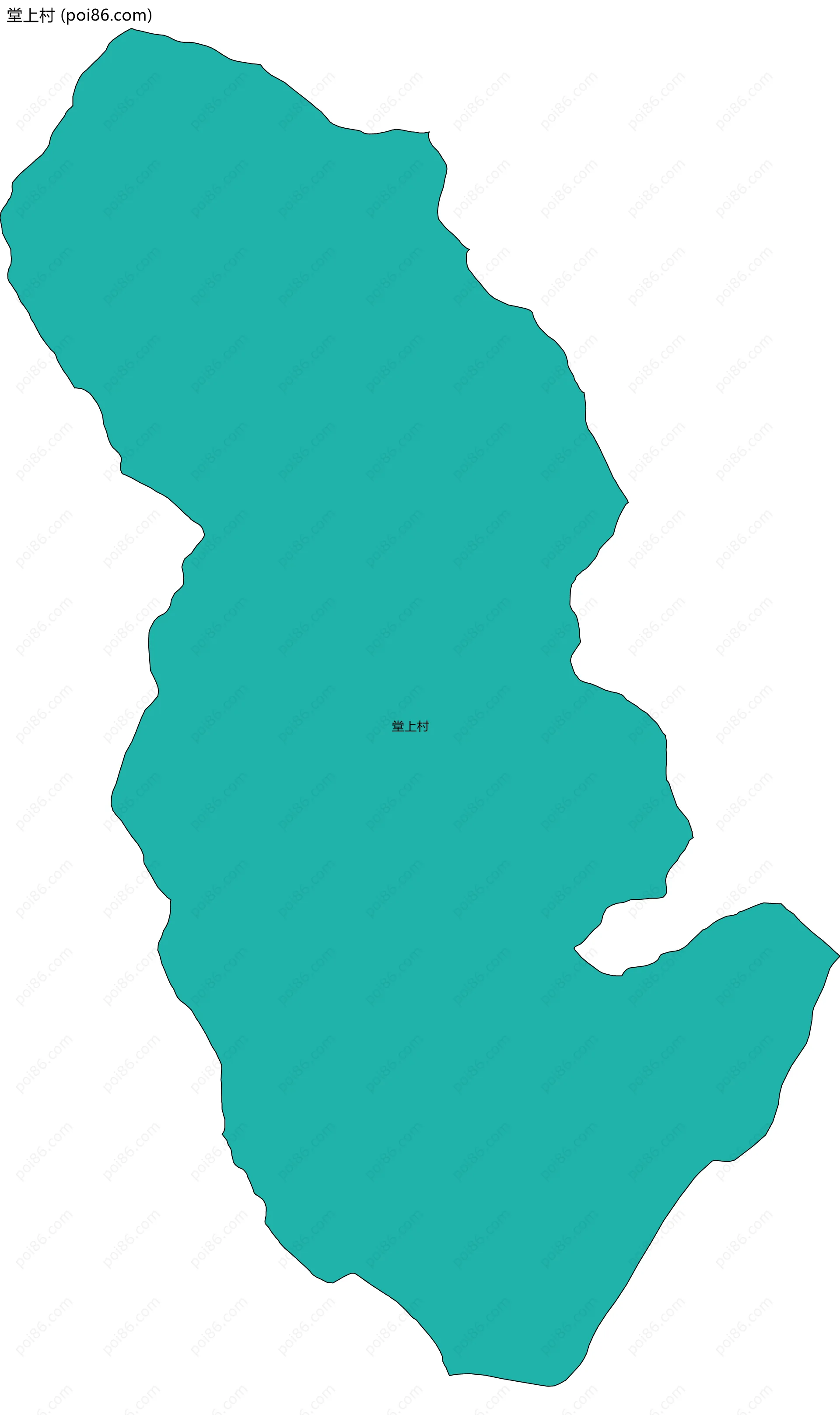 堂上村边界地图