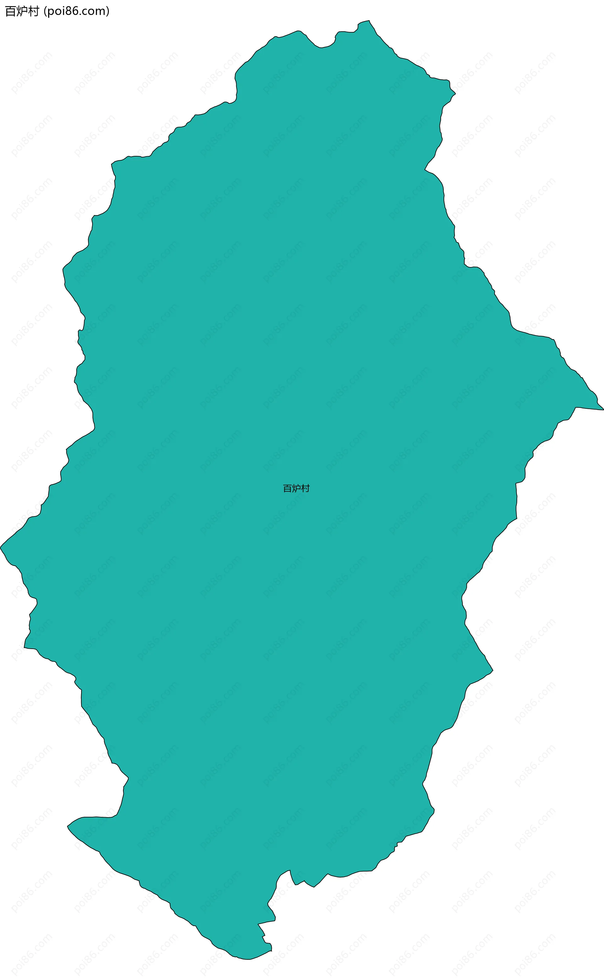 百炉村边界地图