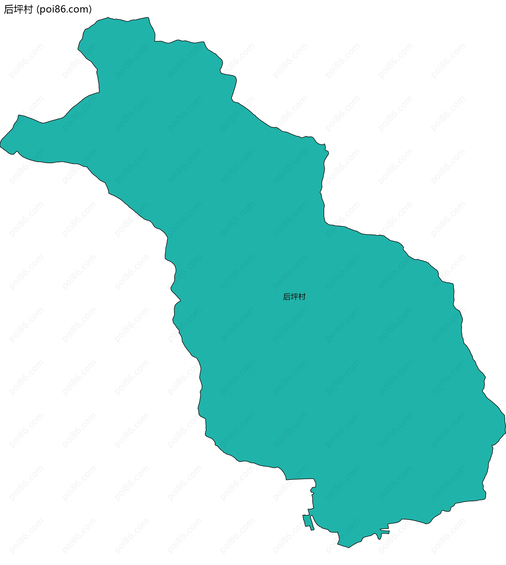 后坪村边界地图