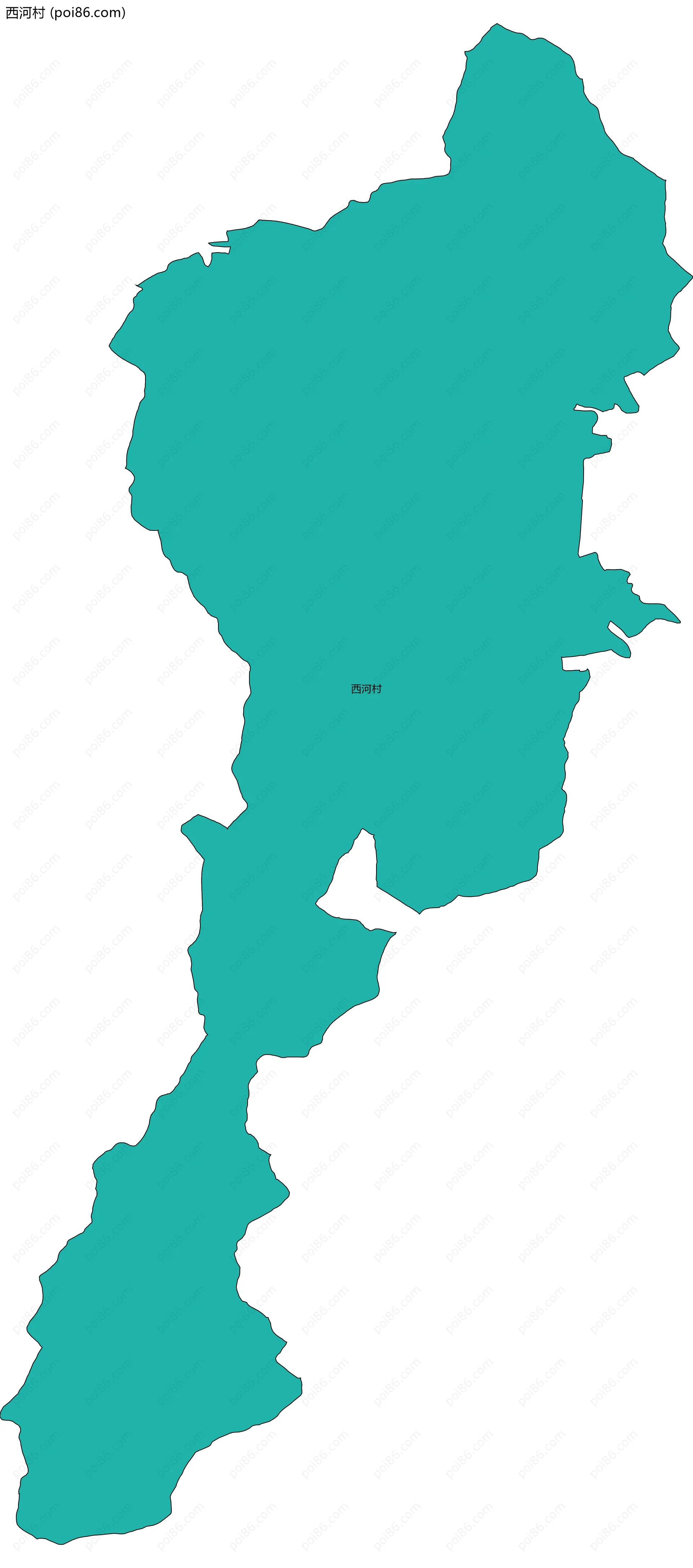 西河村边界地图