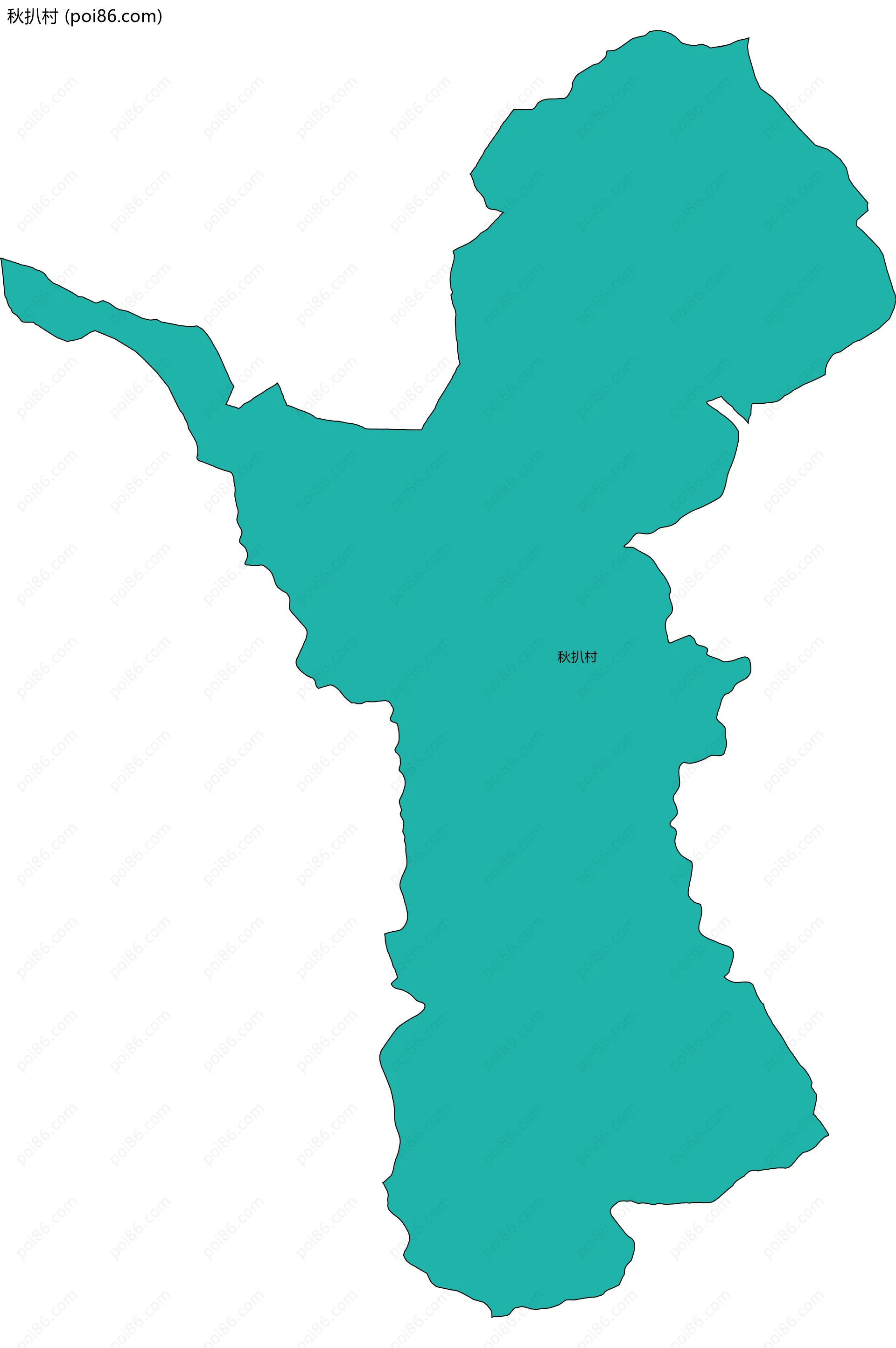 秋扒村边界地图