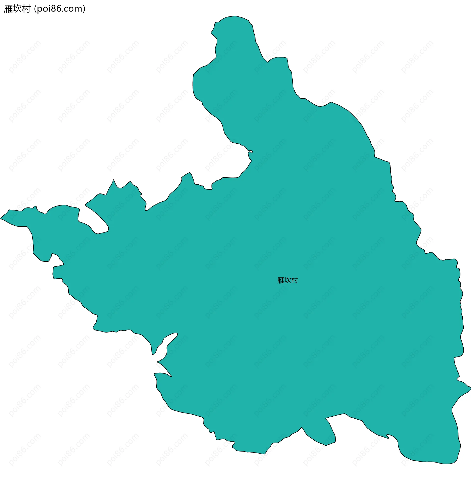雁坎村边界地图