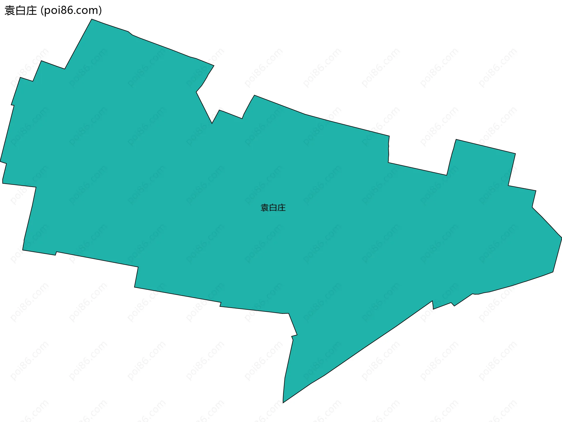 袁白庄边界地图
