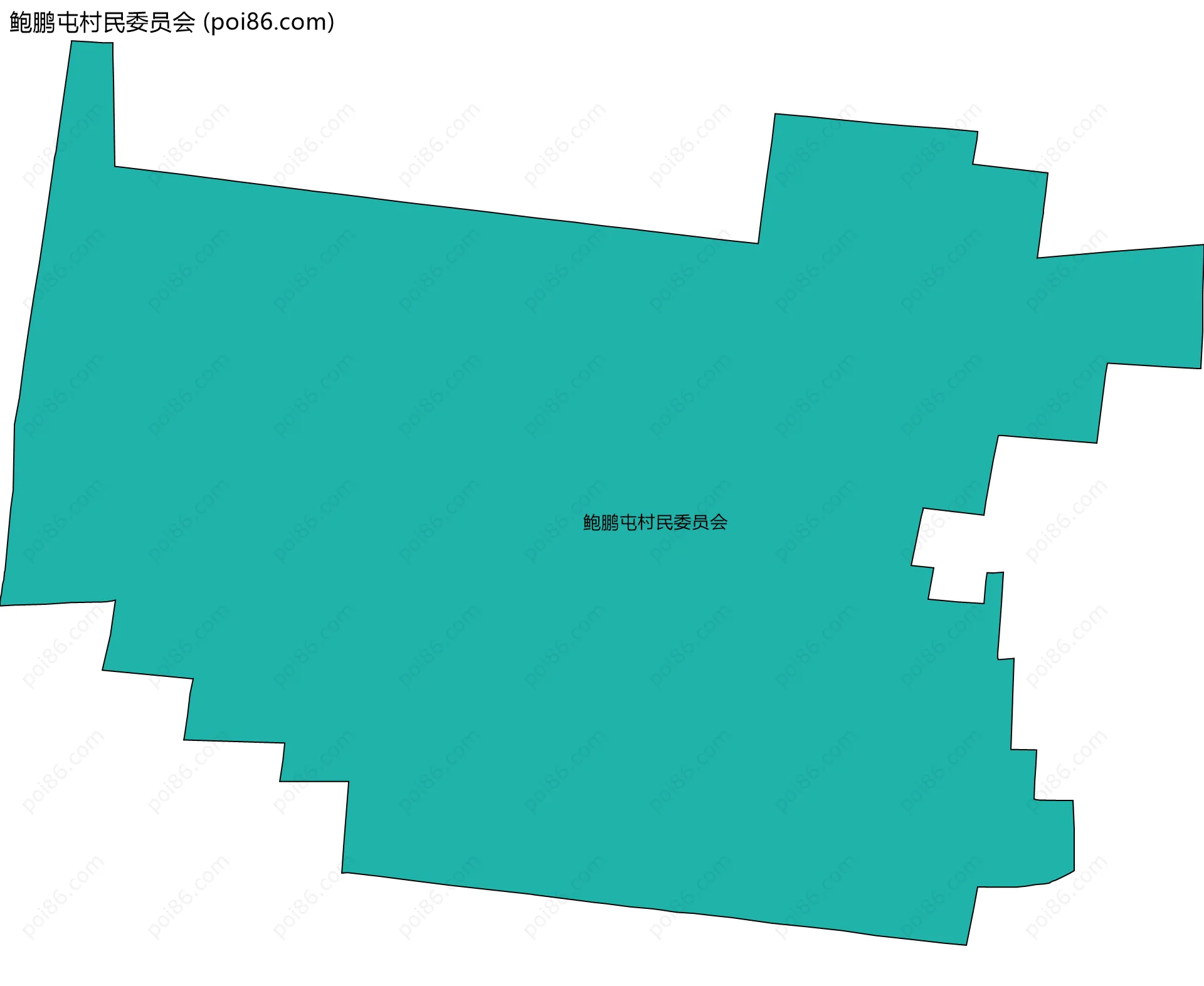 鲍鹏屯村民委员会边界地图