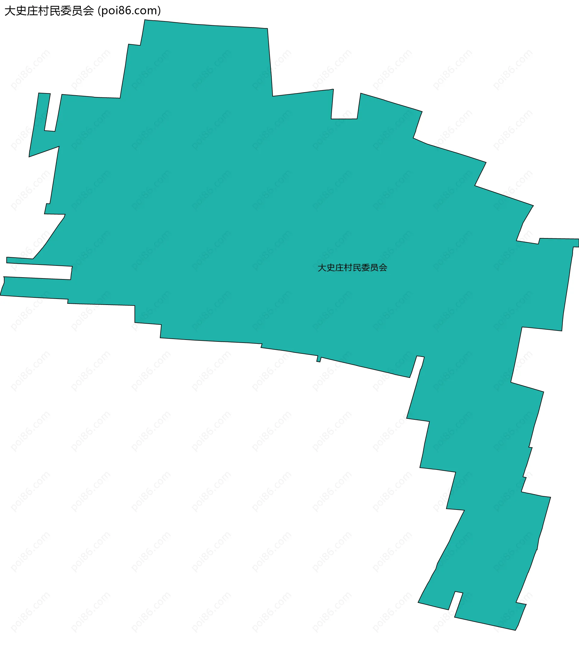 大史庄村民委员会边界地图