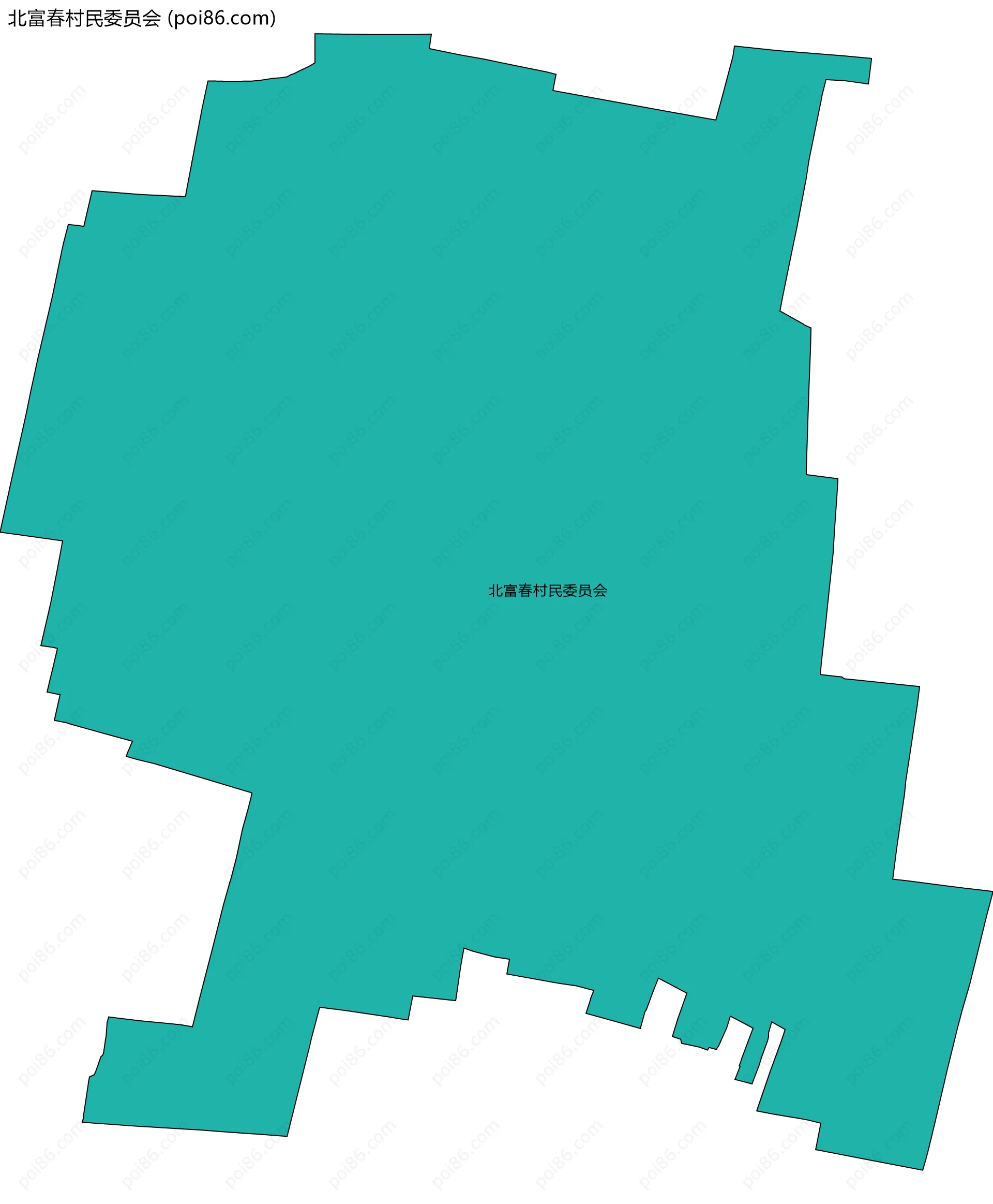 北富春村民委员会边界地图