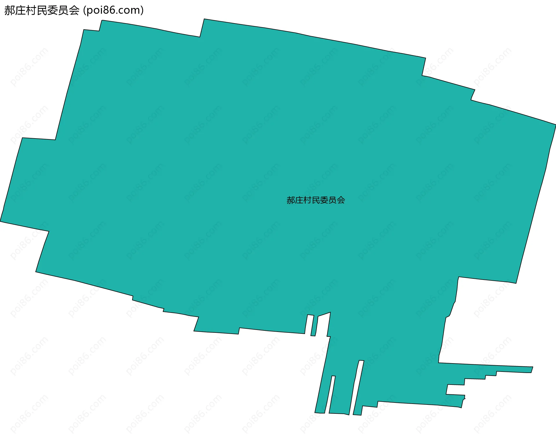 郝庄村民委员会边界地图