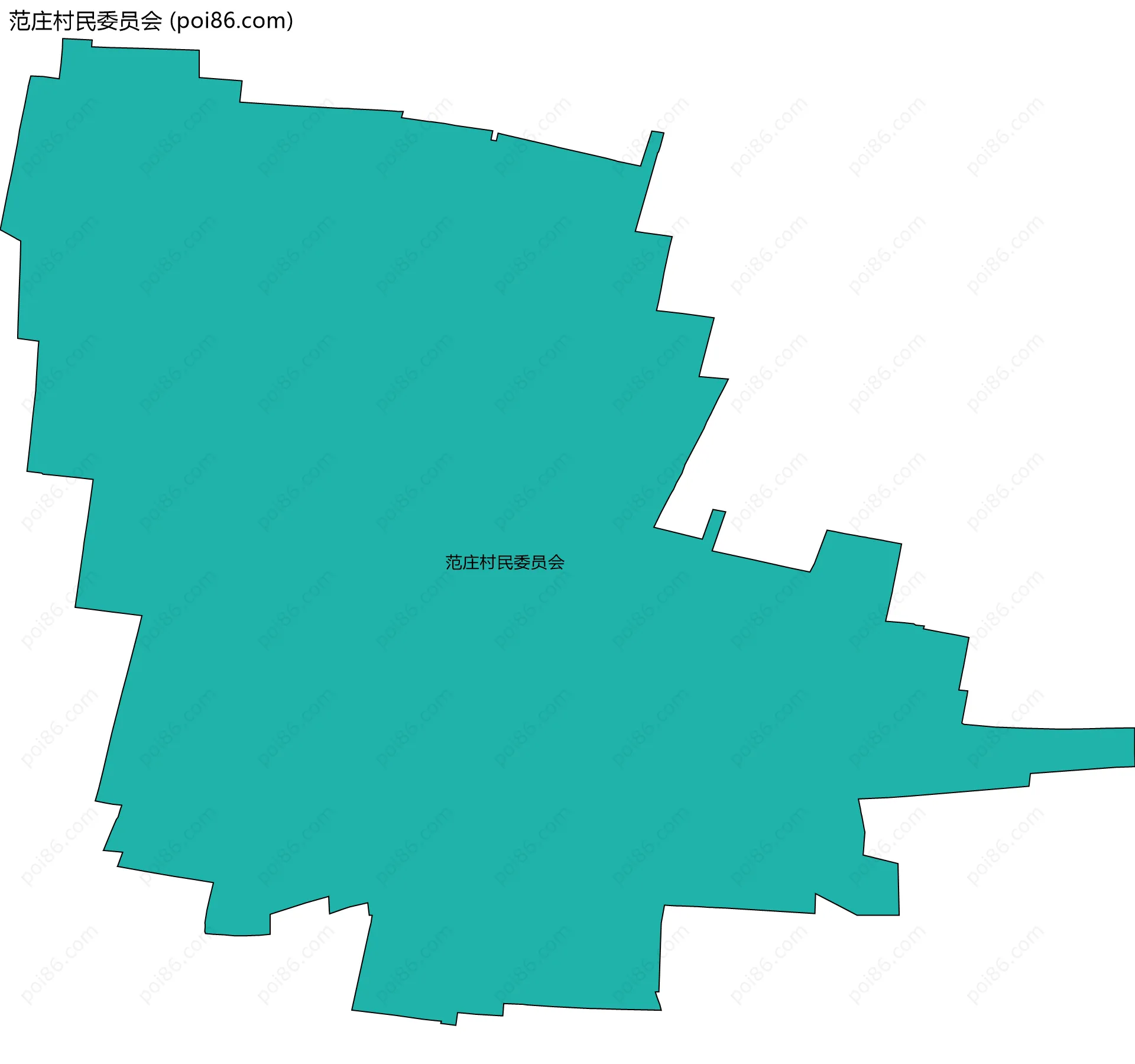 范庄村民委员会边界地图