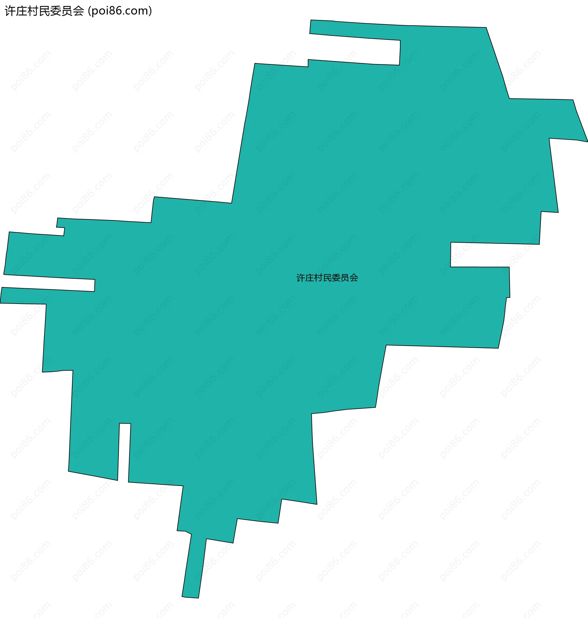 许庄村民委员会边界地图