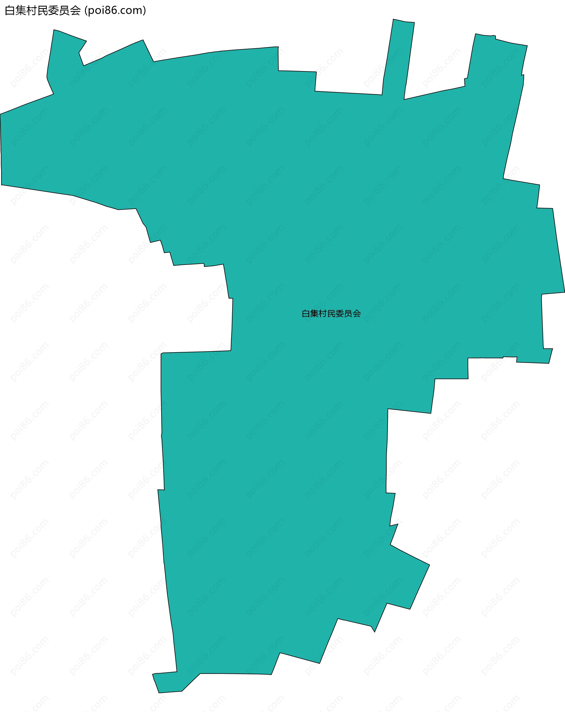 白集村民委员会边界地图
